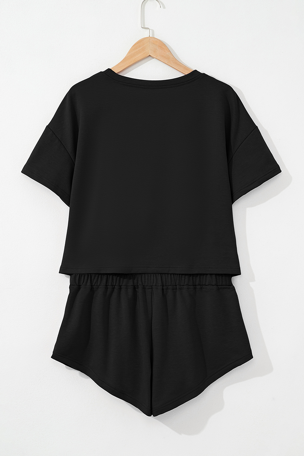 Black Baseball Print Skort Set