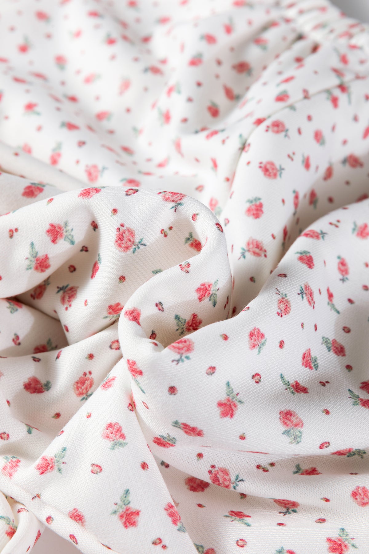 Women's Pink Floral Print Kangaroo Pocket Hoodie Sheath Sweatpants Set