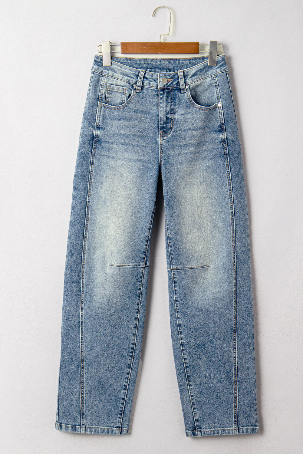 Dusk Blue Vintage Washed Seam Shift Jeans