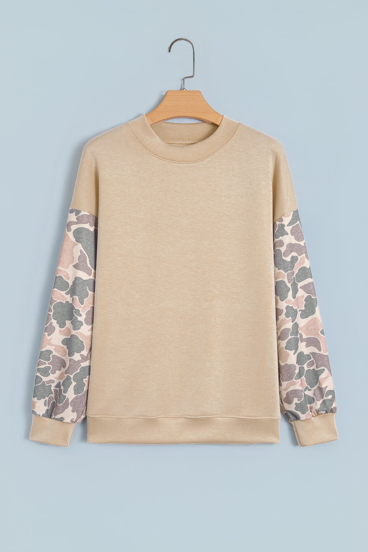 Coffee Camouflage Sleeve Crewneck Sweatshirt
