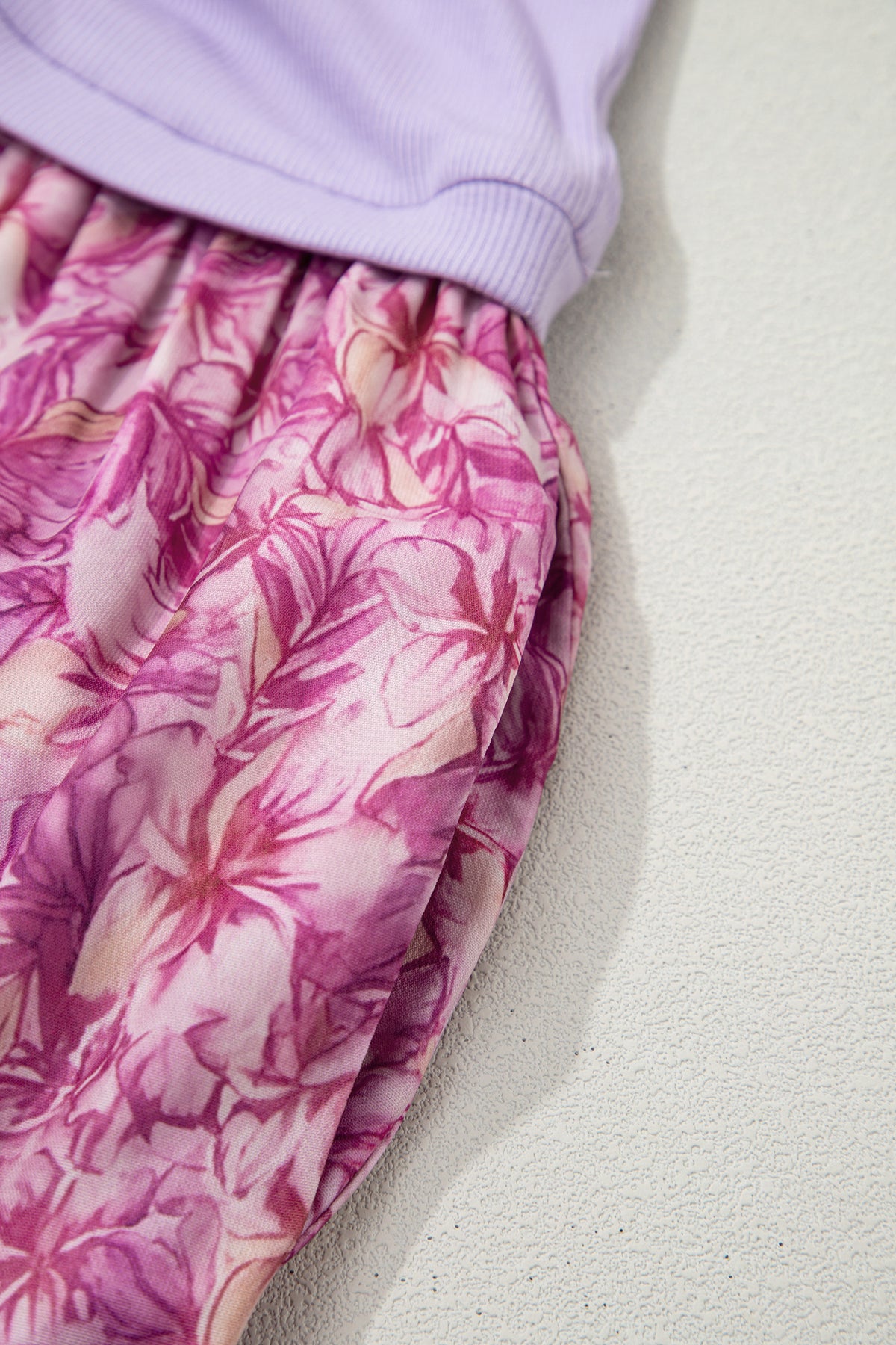 Purple Floral V-Neck Maxi Dress