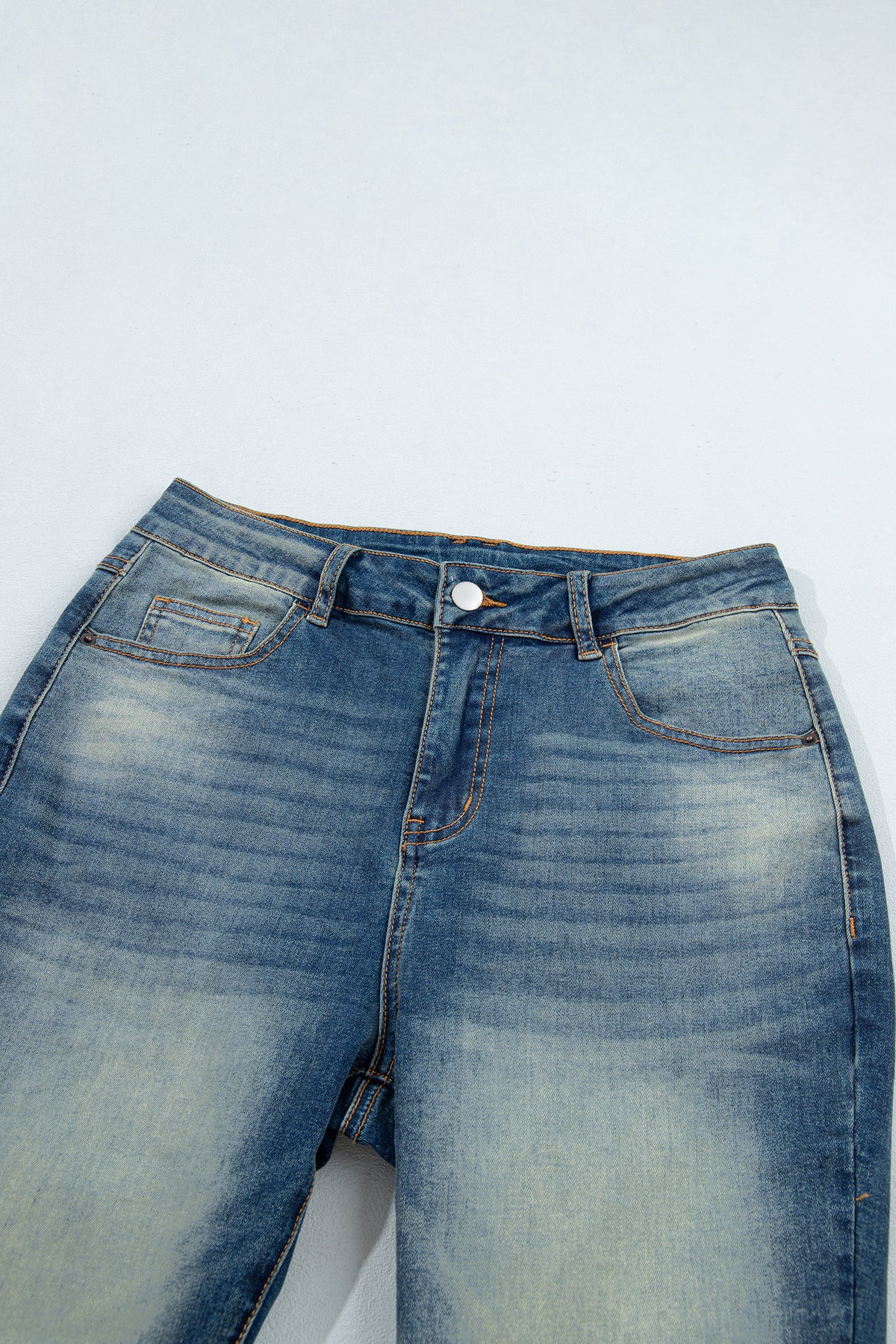 Sail Blue Pocket Flare Leg Jeans