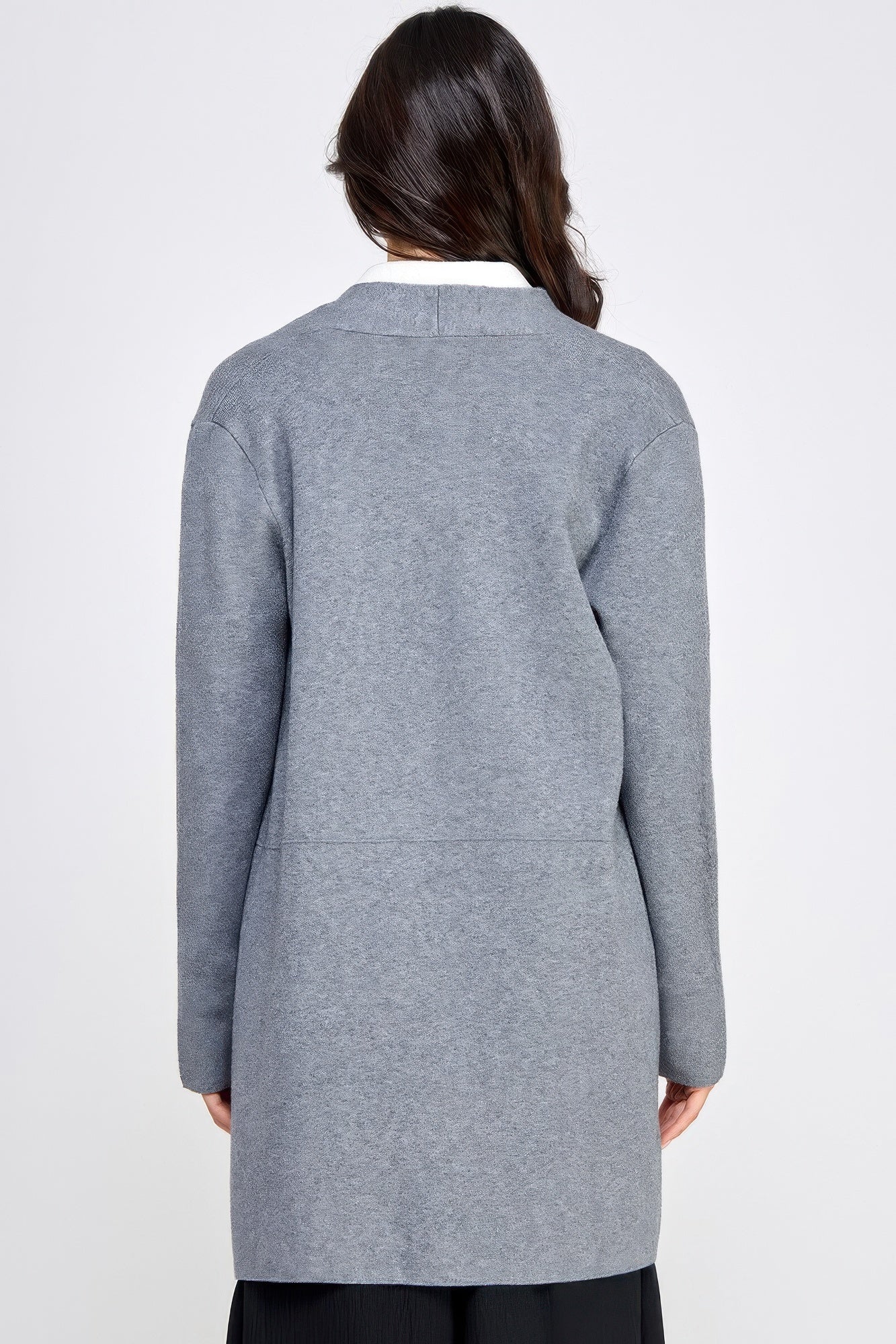 Basic Soft Long Line Open Front Sweater Cardigan - BASICS & ACTIVEWEAR