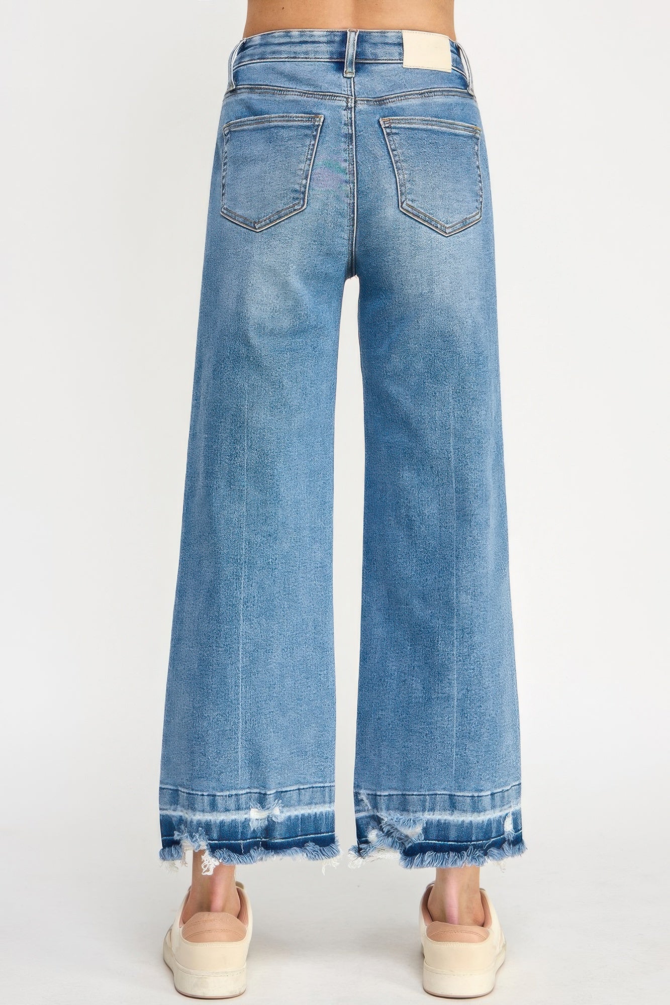Tummy Control High Rise Crop Wide W/ Released Hem