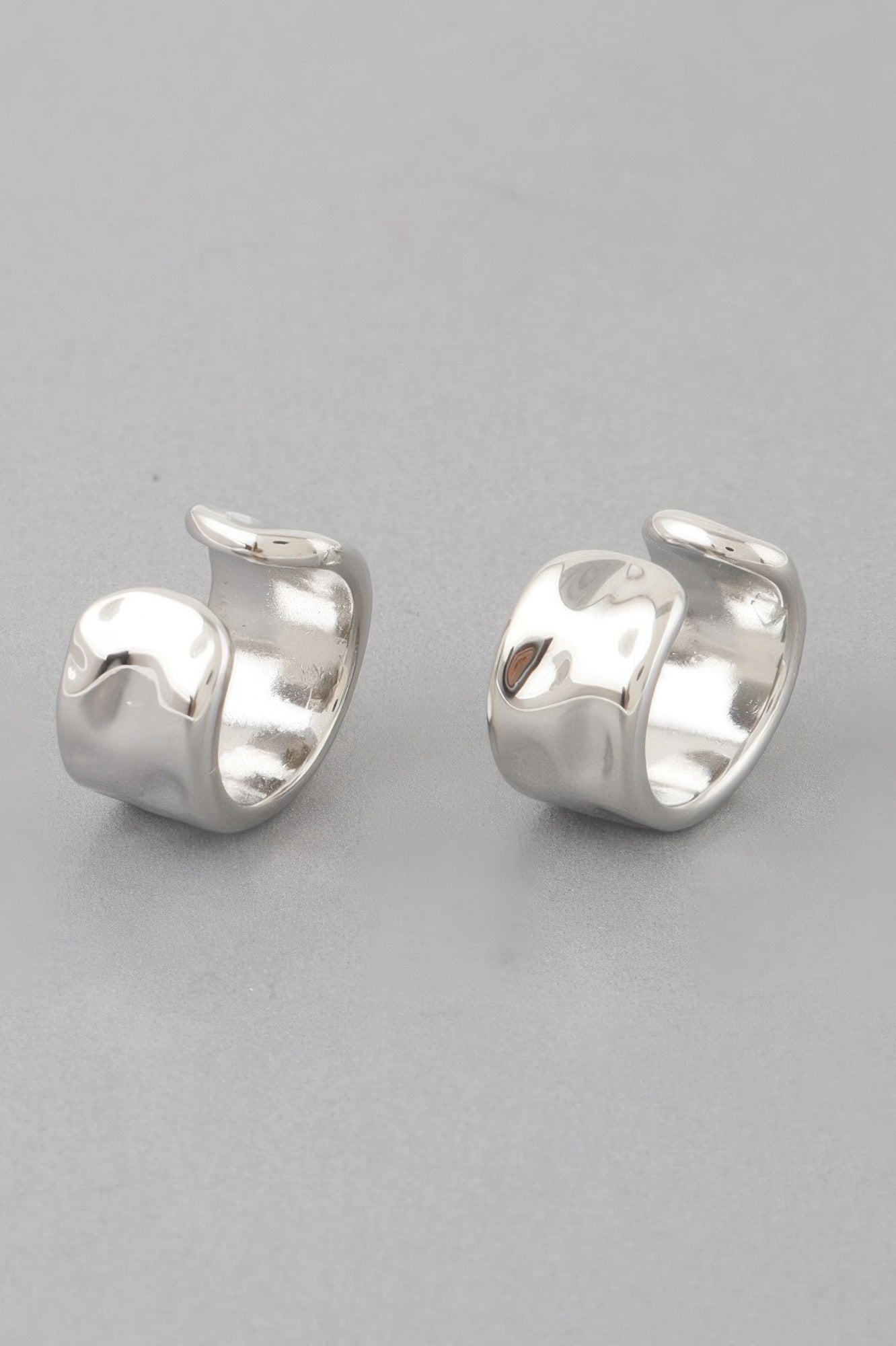 Delicate Dent Hoop Earrings