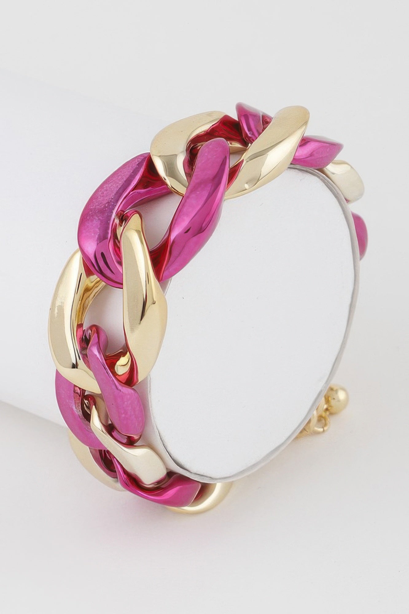 Two Toned Twisted Chain Bracelet