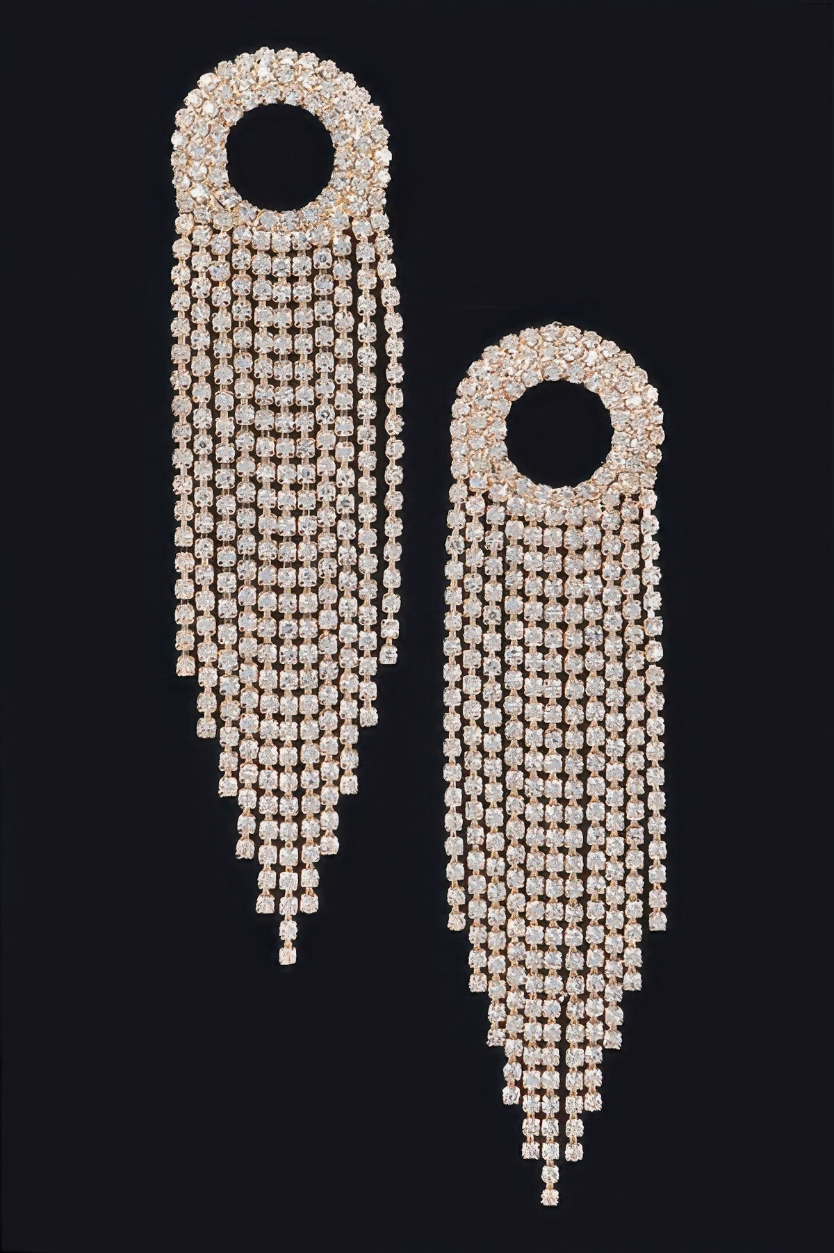 Rhinestone Fringe Earring