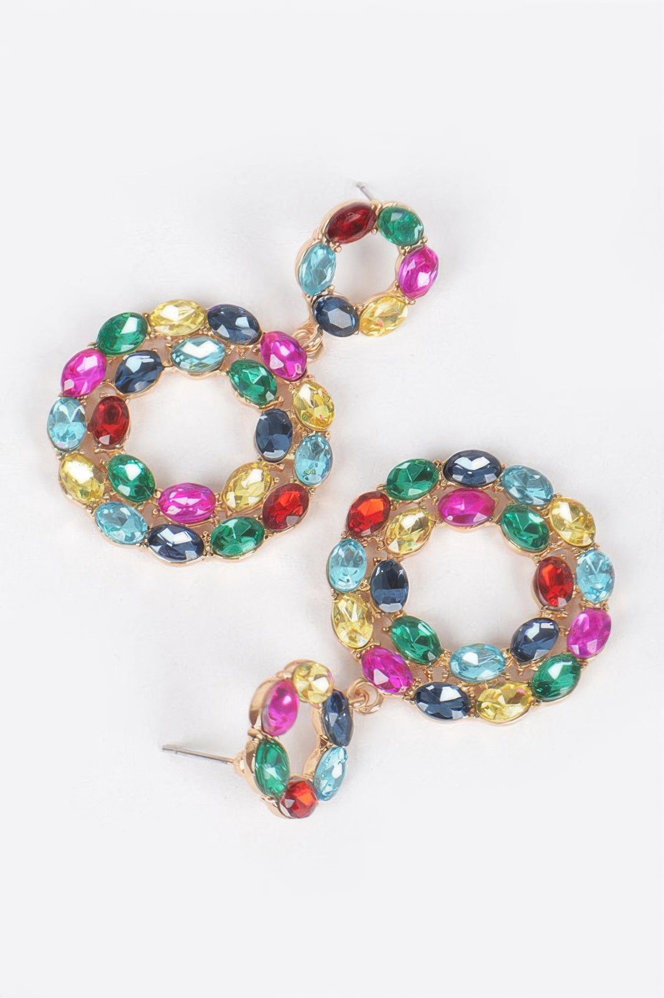 Rhinestone Round Daggle Earring