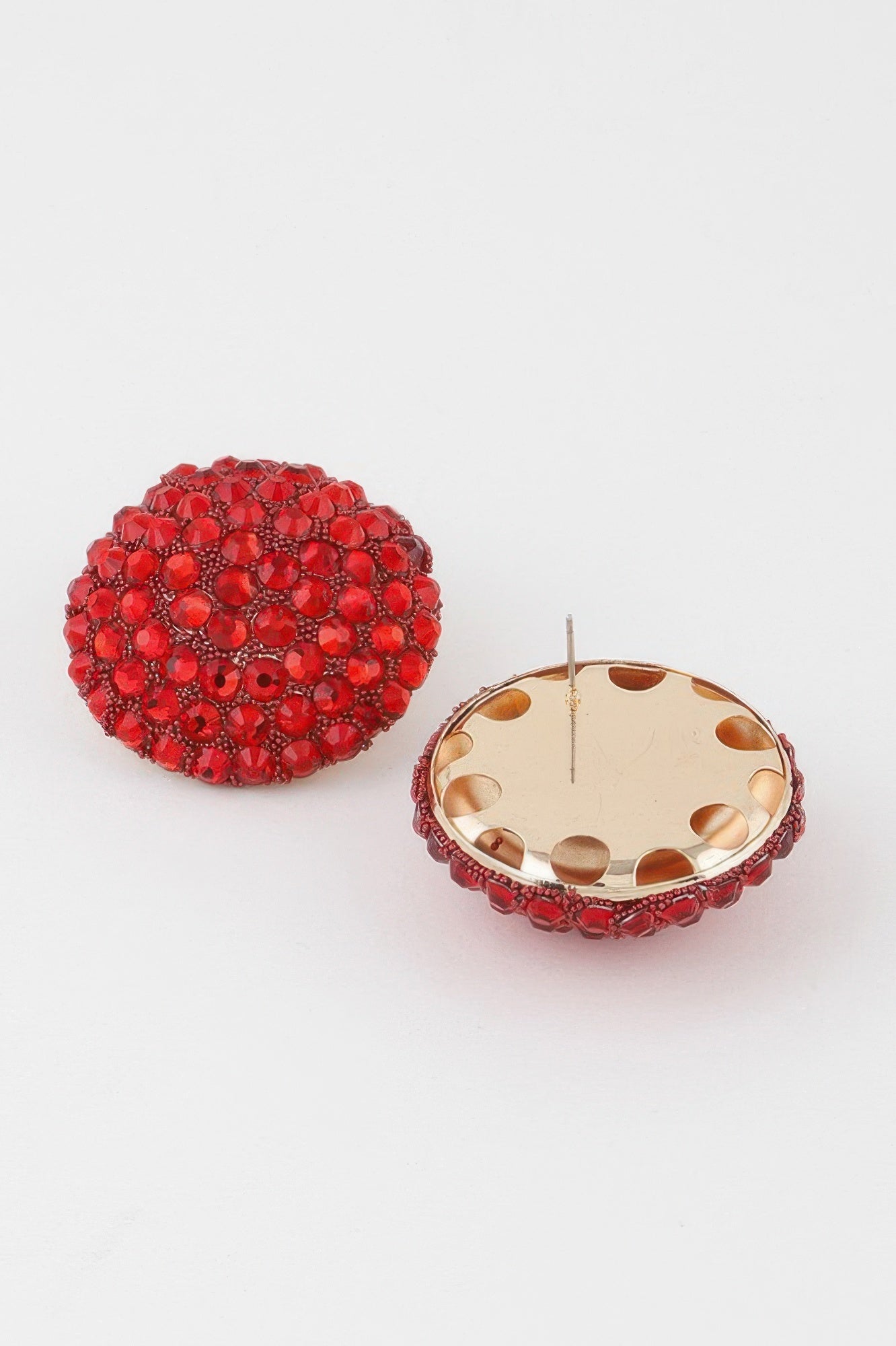 Jeweled Dome Stud Earrings