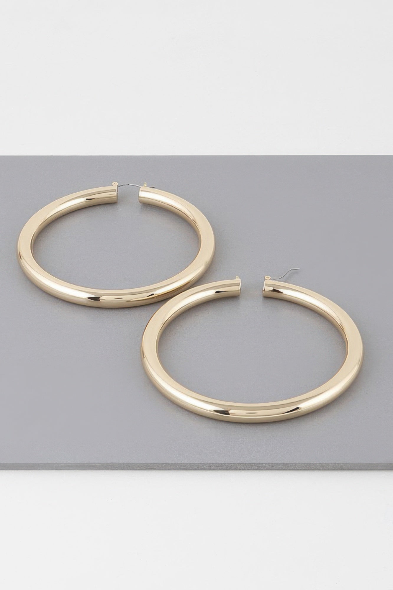 Shiny Hoop Earrings