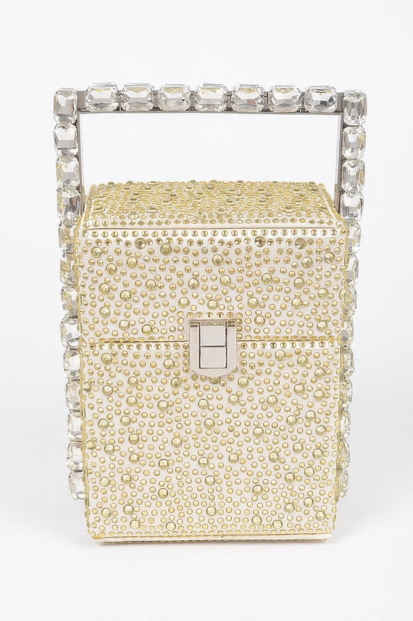 Rhinestone Handle Stoned Party Clutch