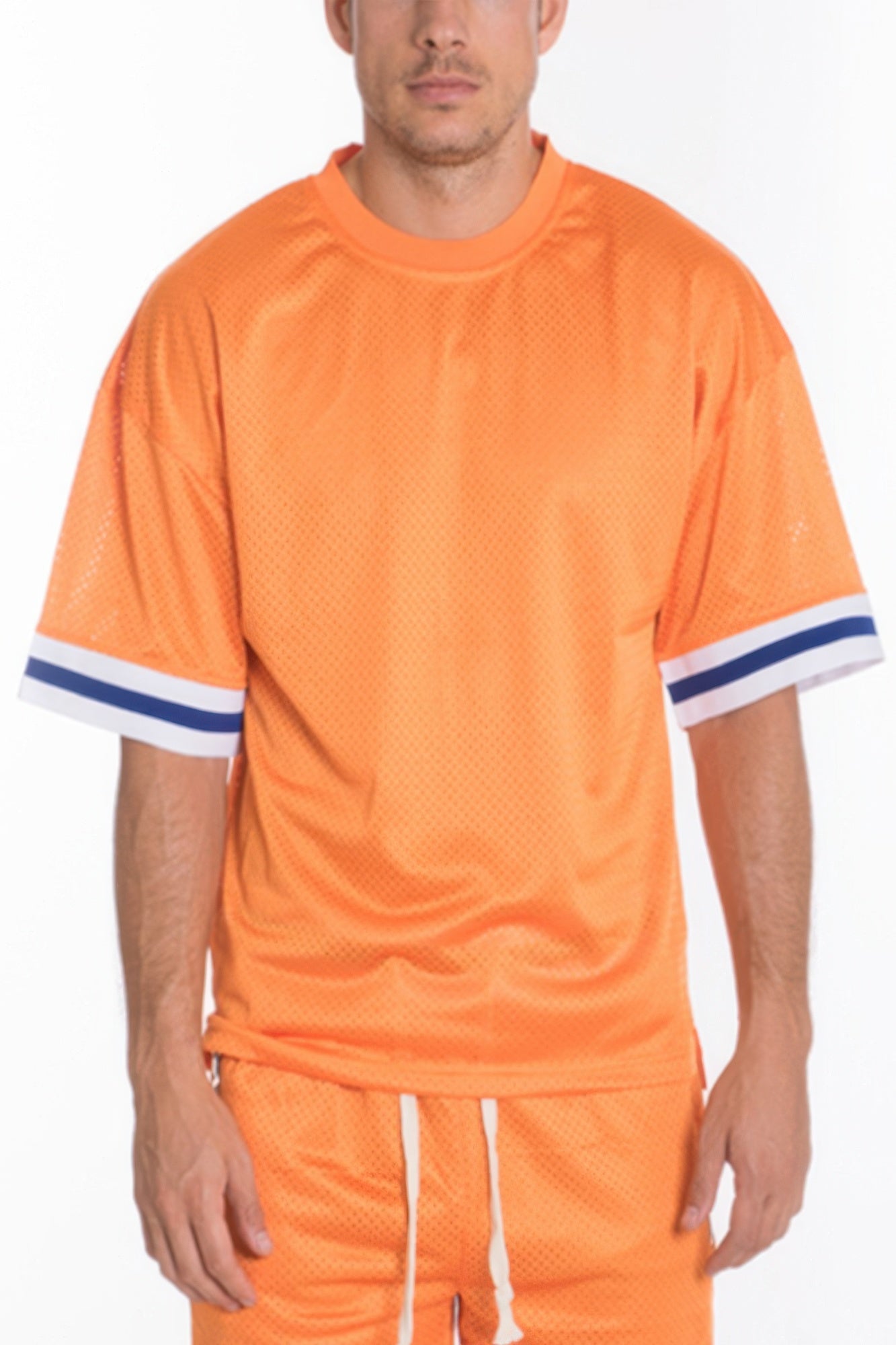 Mesh Sleeve Tape Athletic Tshirt - MENS BASIC & ACTIVEWEAR