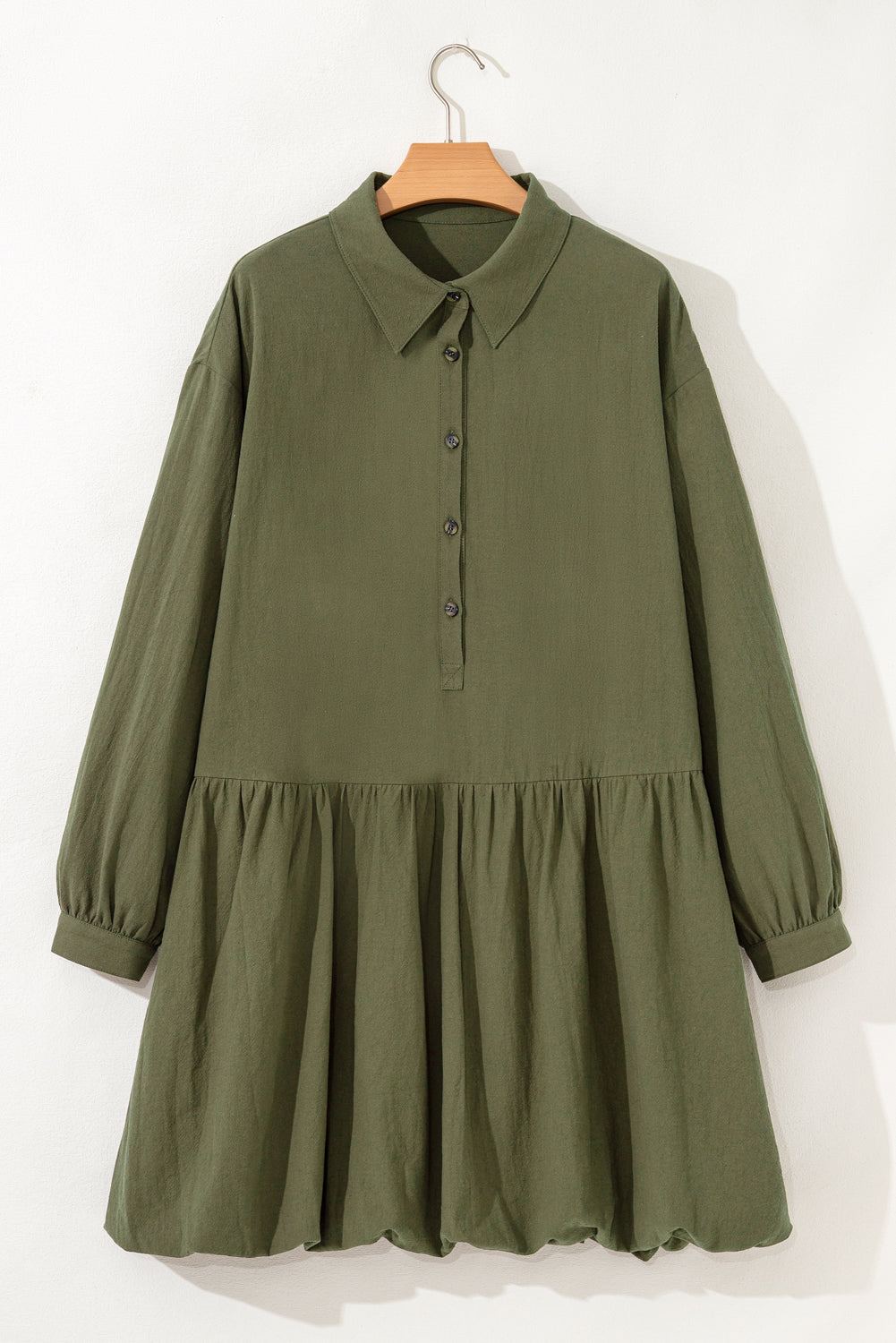 Lucky in Clover Plus Size Cotton Ruffle Mini Dress
