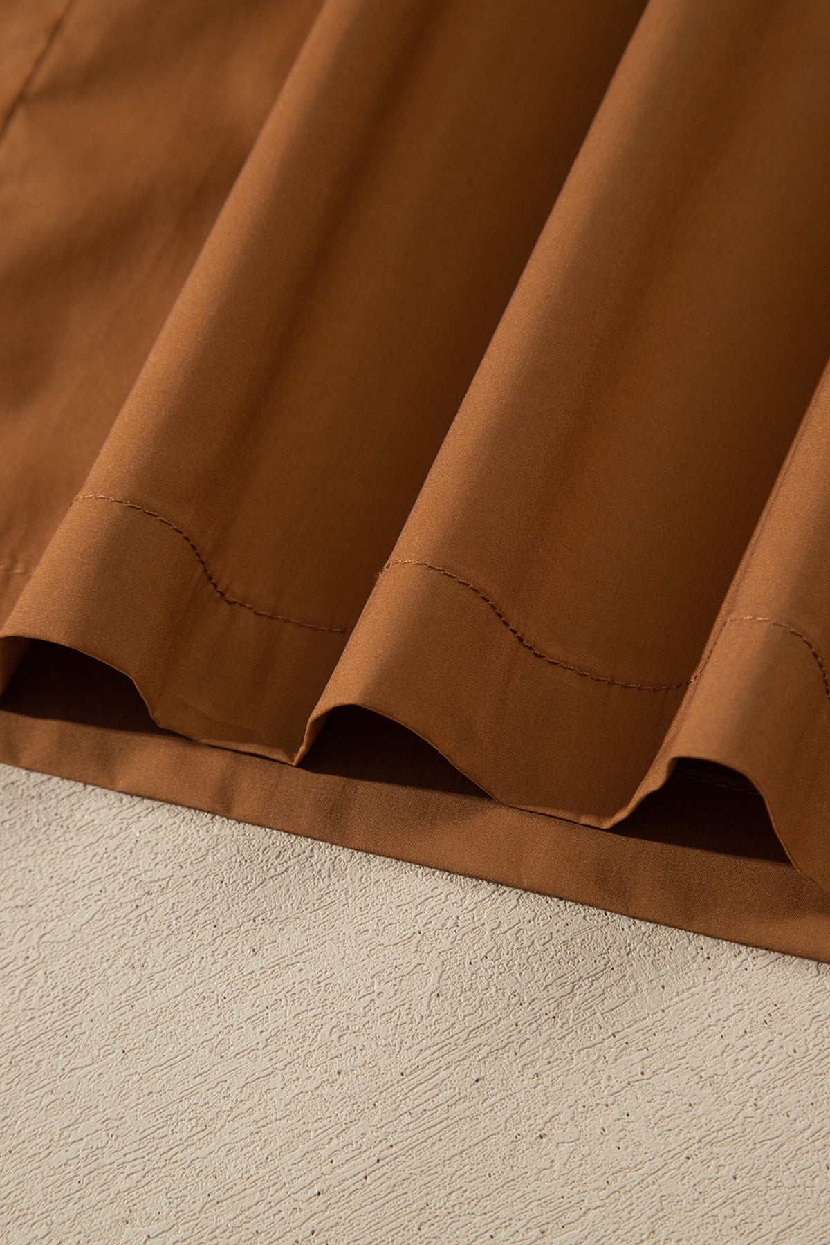 Chestnut Striped Colorblock Patchwork Sleeveless Long Dress