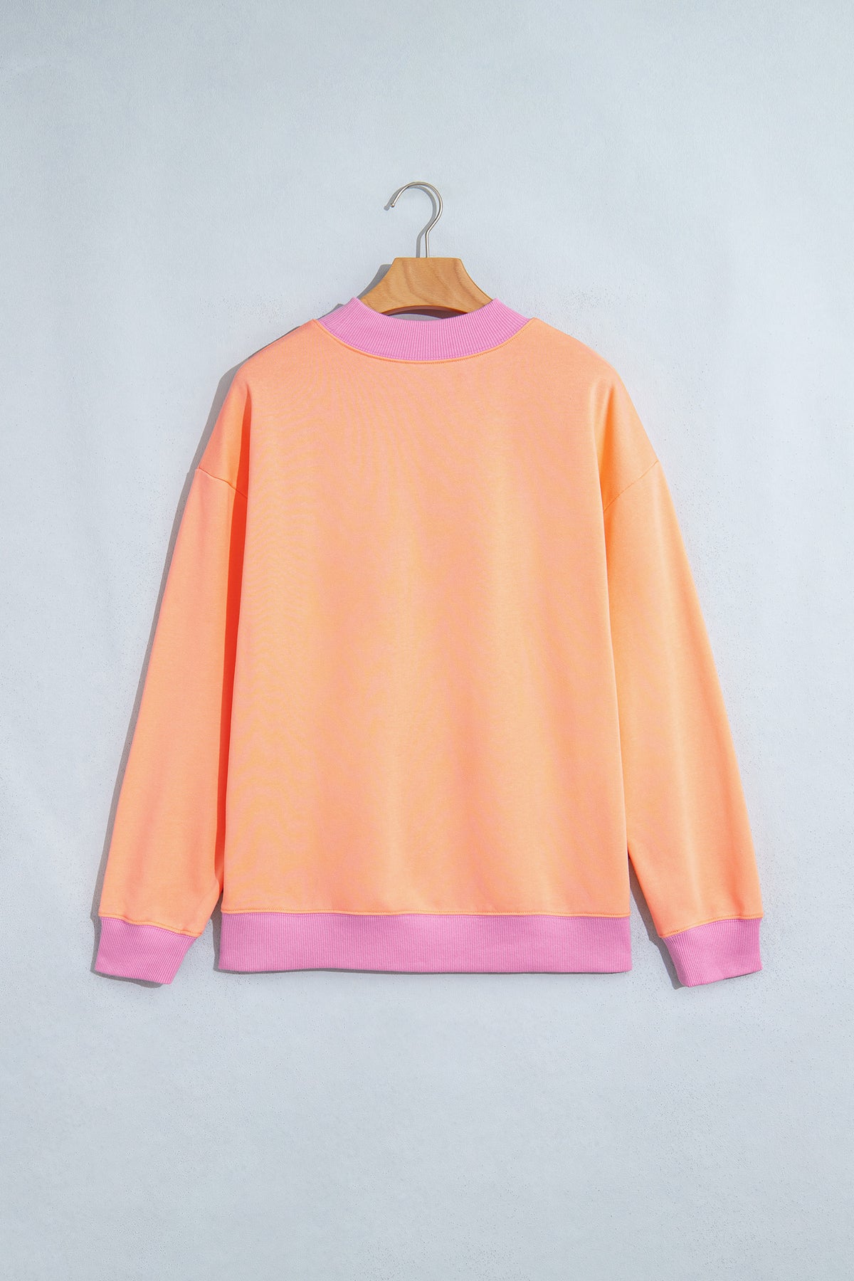 Dirty blue Colorblock Trim Crewneck Sweatshirt