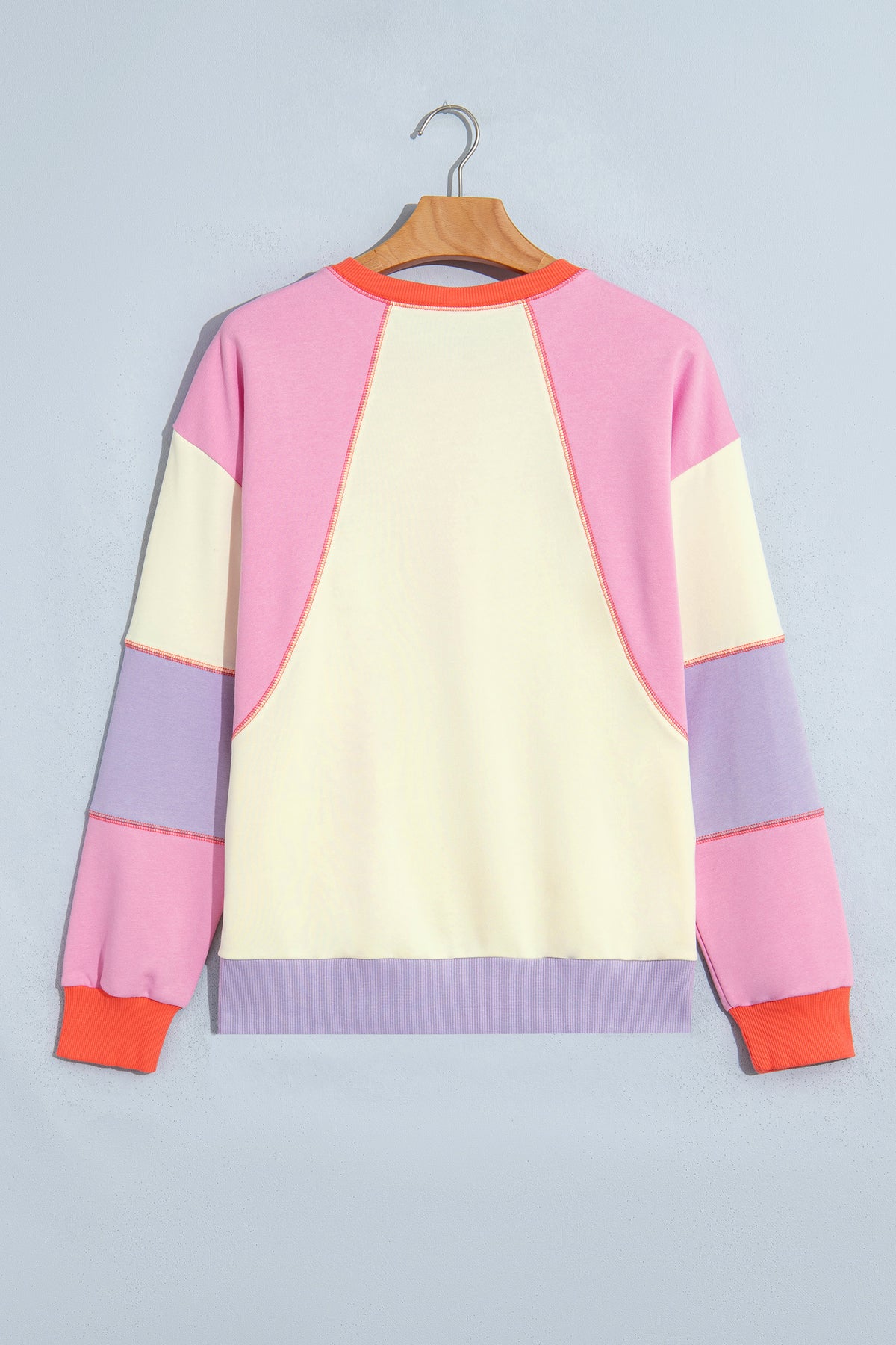 Multicolour Exposed Seam Colorblock Patchwork Top