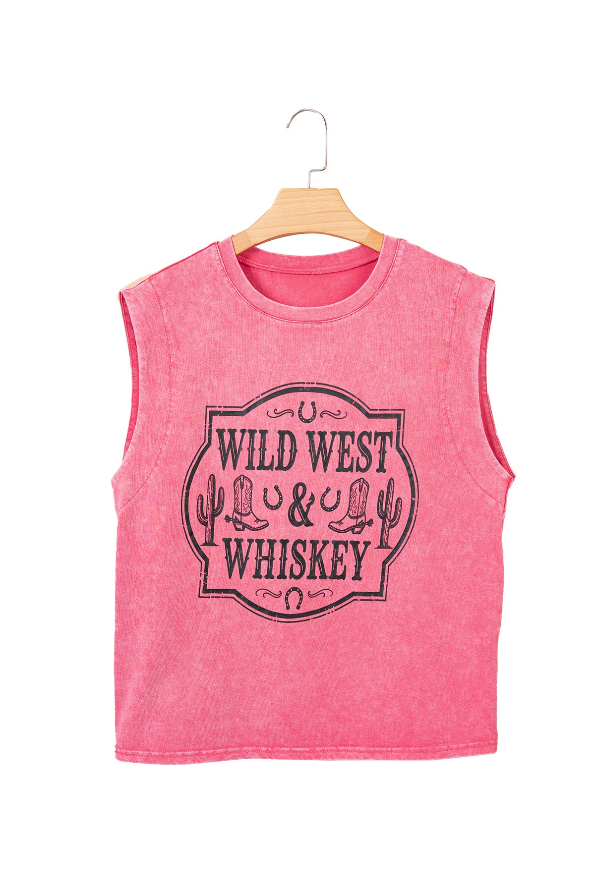 Bonbon Toner Washed Wild West Whiskey Print Top