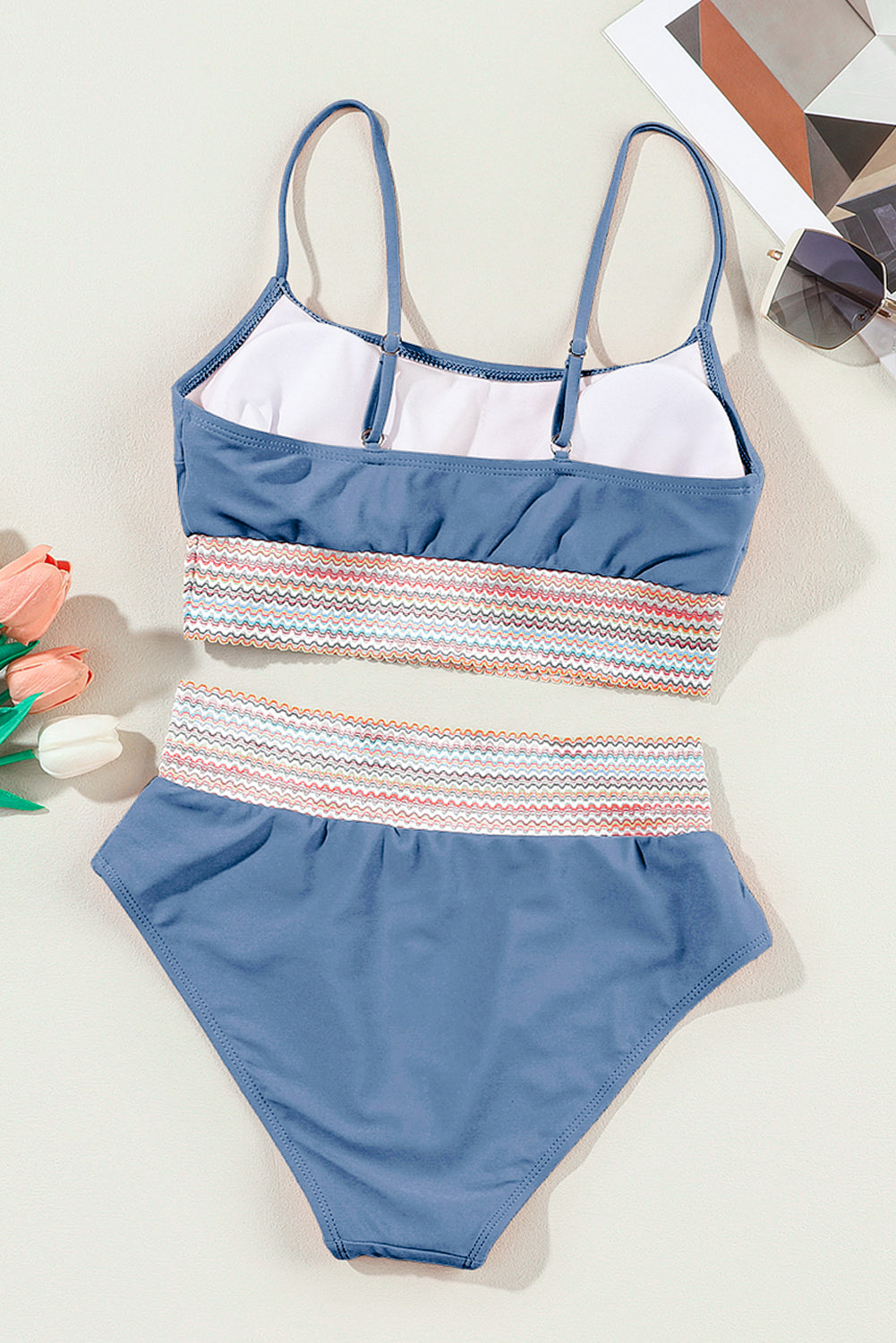 Dusk Blue High-Waist Bikini