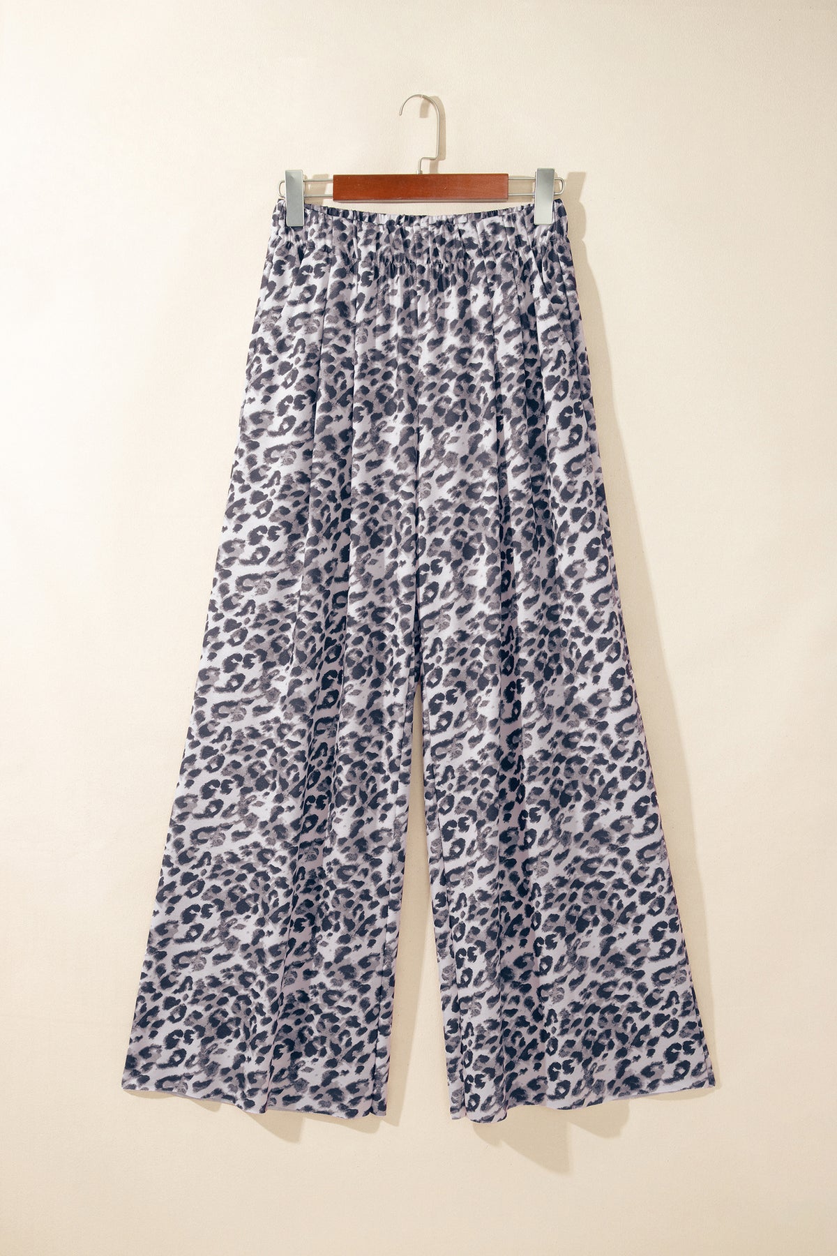 Multicolour Leopard Print Wide Leg Full-Length Pants