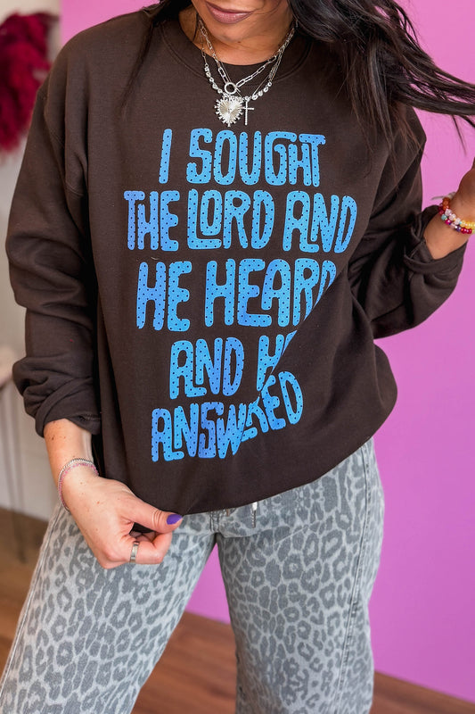 Coffee Polka Dot Slogan Print Pullover Sweatshirt