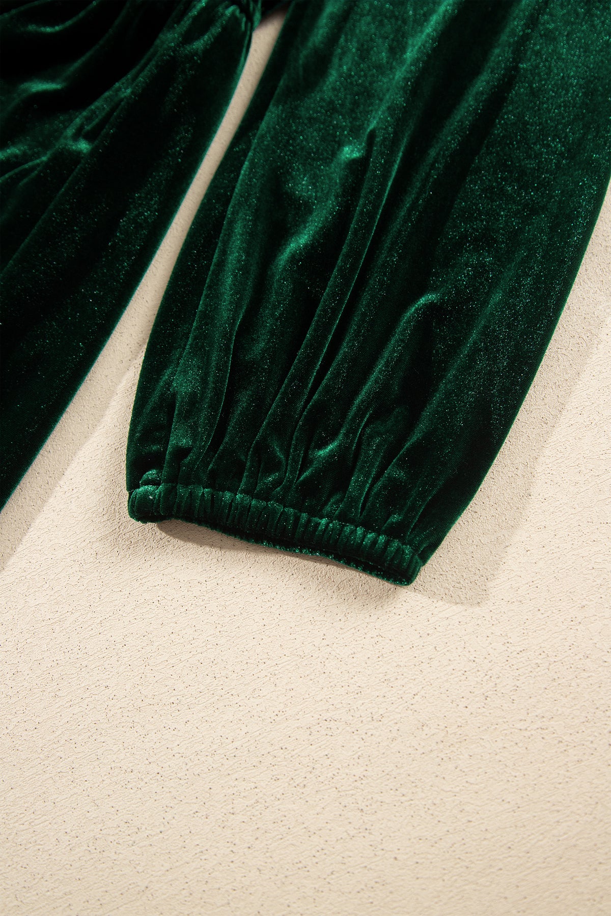 Blackish Green V Neck Velvet Plus Size Maxi Dress