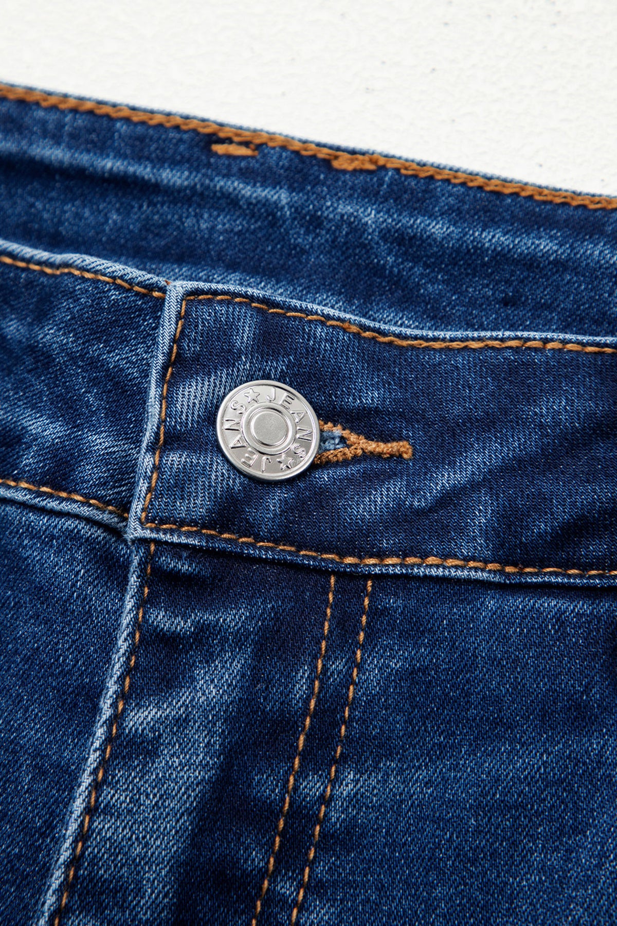 Sky Blue Chic Seam Raw Hem Ankle Length Jeans