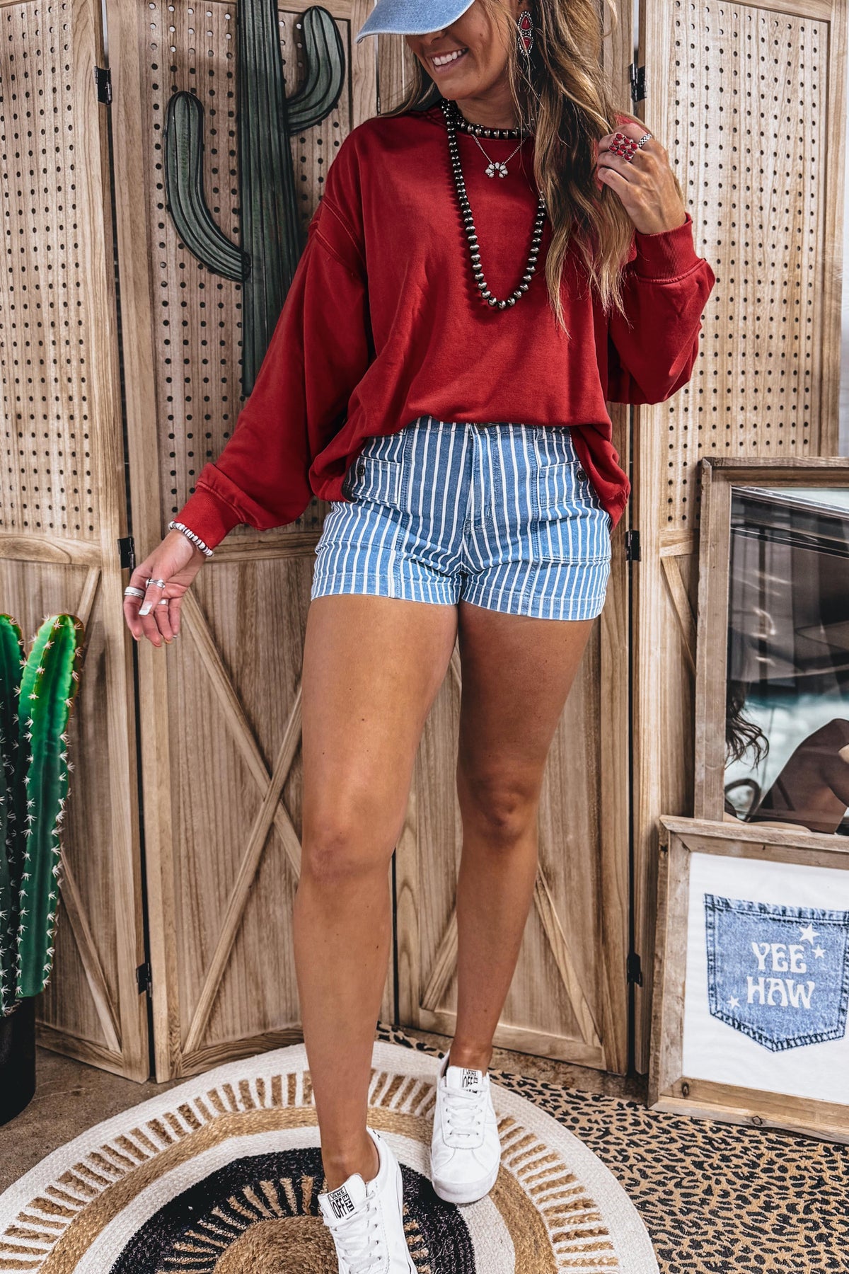 Racing Red Ribbed Cutout Back Sweatshirt