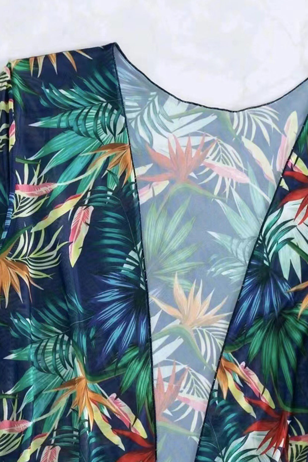 Rose Red Tropical Bikini & Cover-Up Set