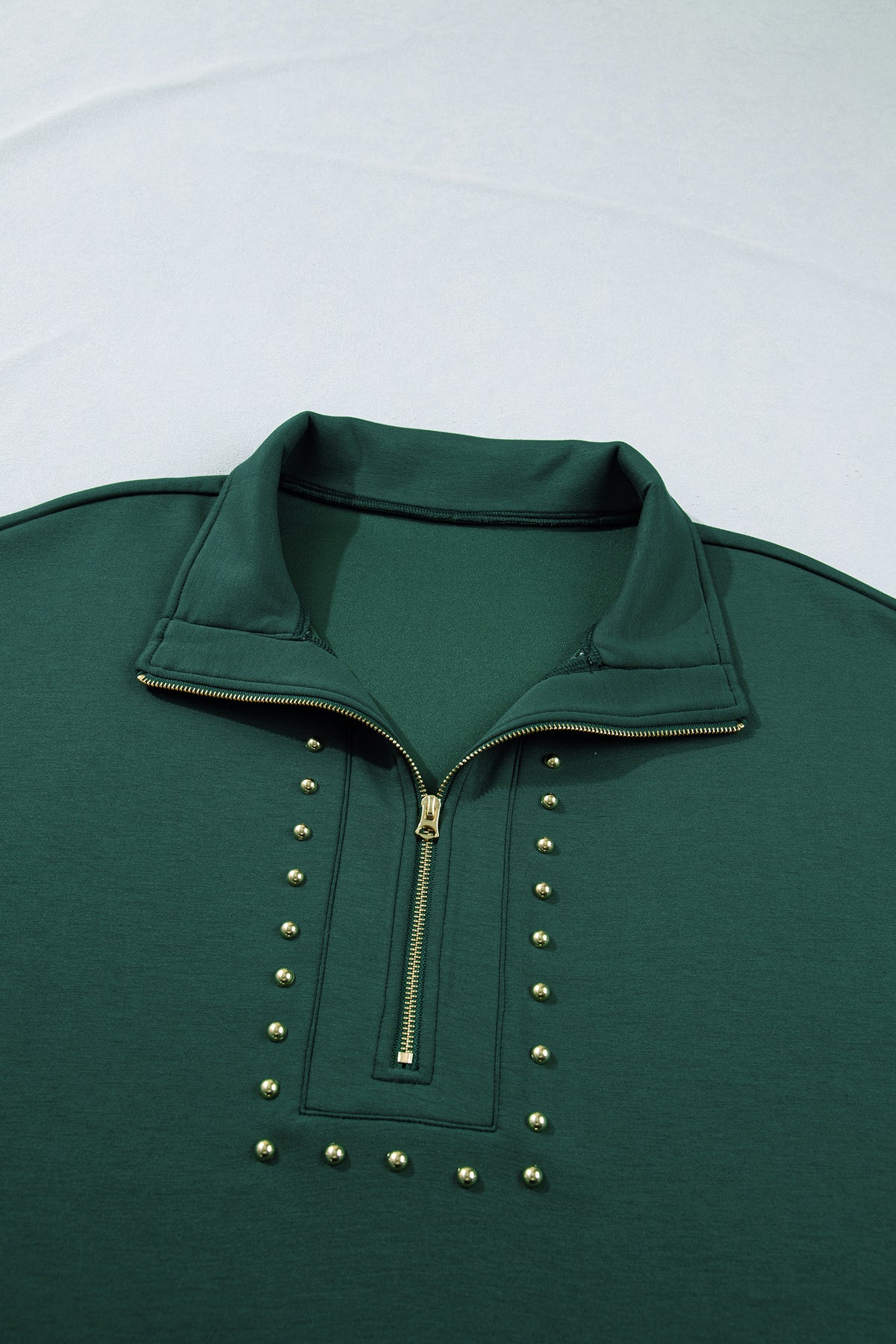 Evergreen Plus Size Glow Studded Zip up T-Shirt Dress with Pockets