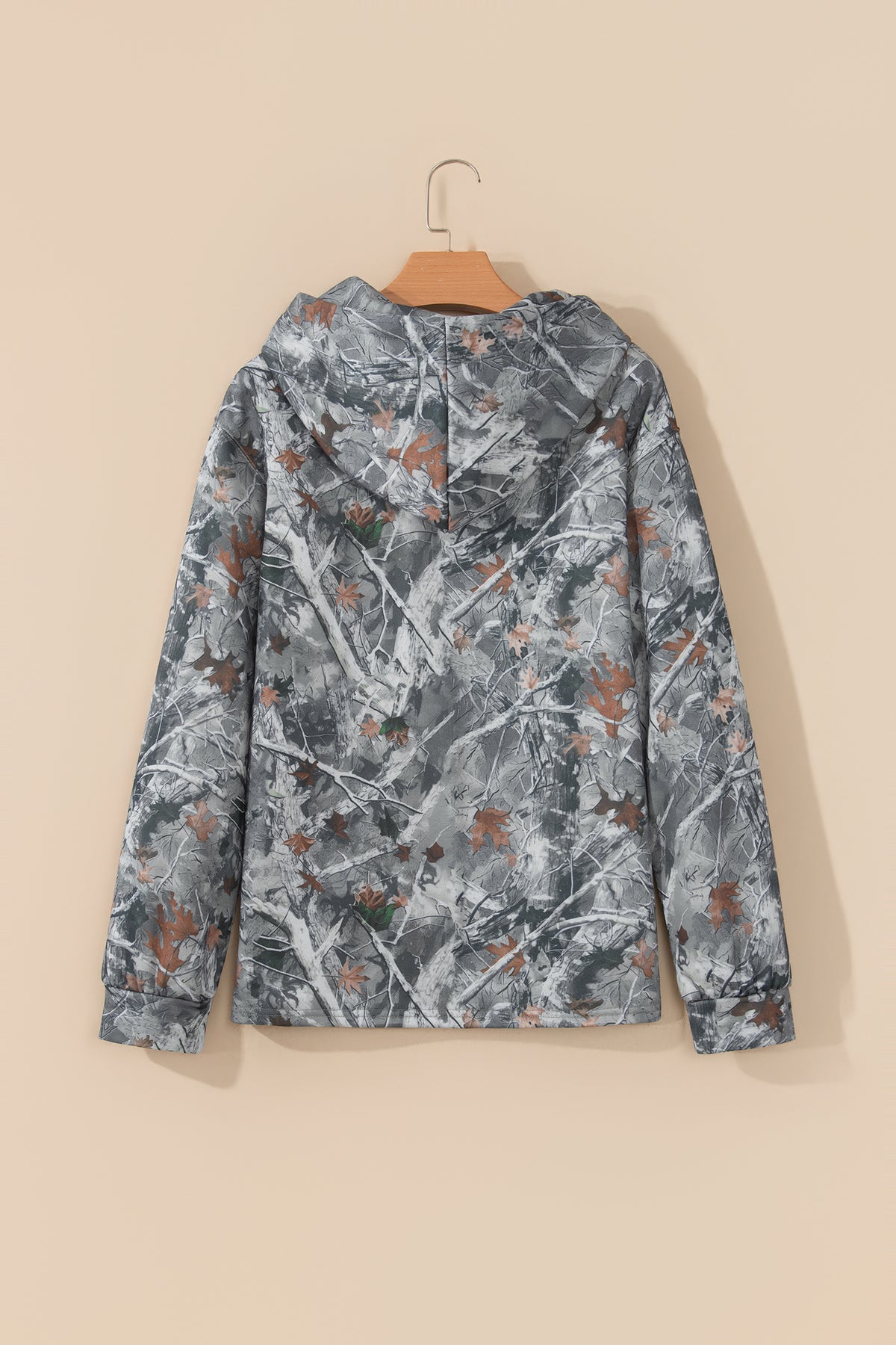 Beige Woodland Camo JESUS LOVES YOU Tunic Hoodie