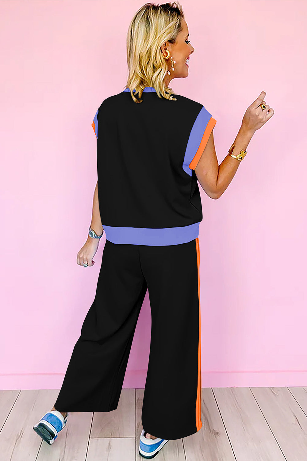 Women's Valerian Color Block Detail Two-piece Set