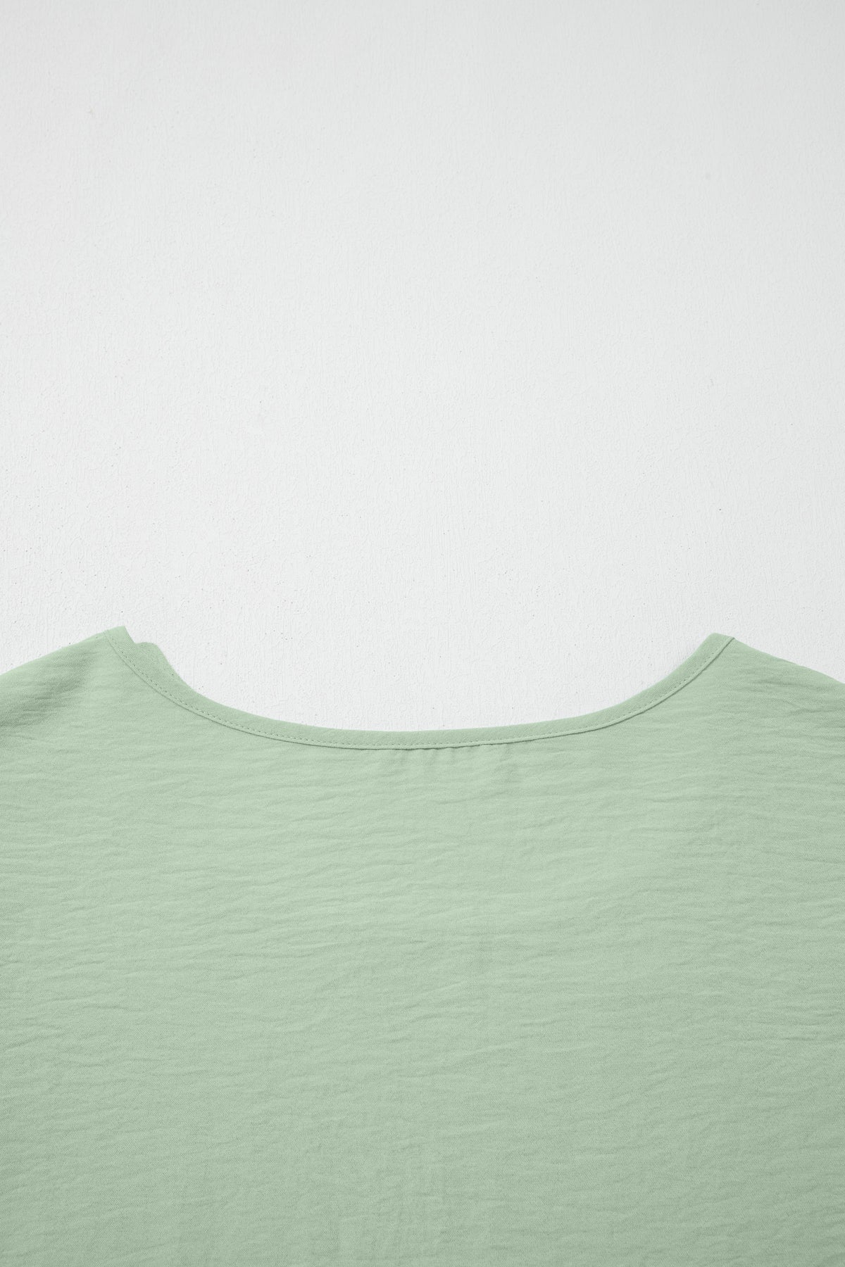 Clearly Aqua Plus Size Crew Neck Ruffle Sleeve Top