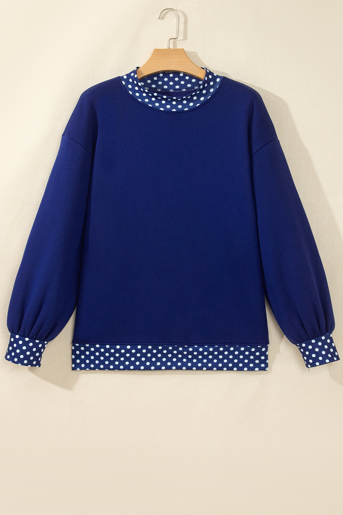 Tillandsia Purple Polka Dot Oversized Sweatshirt