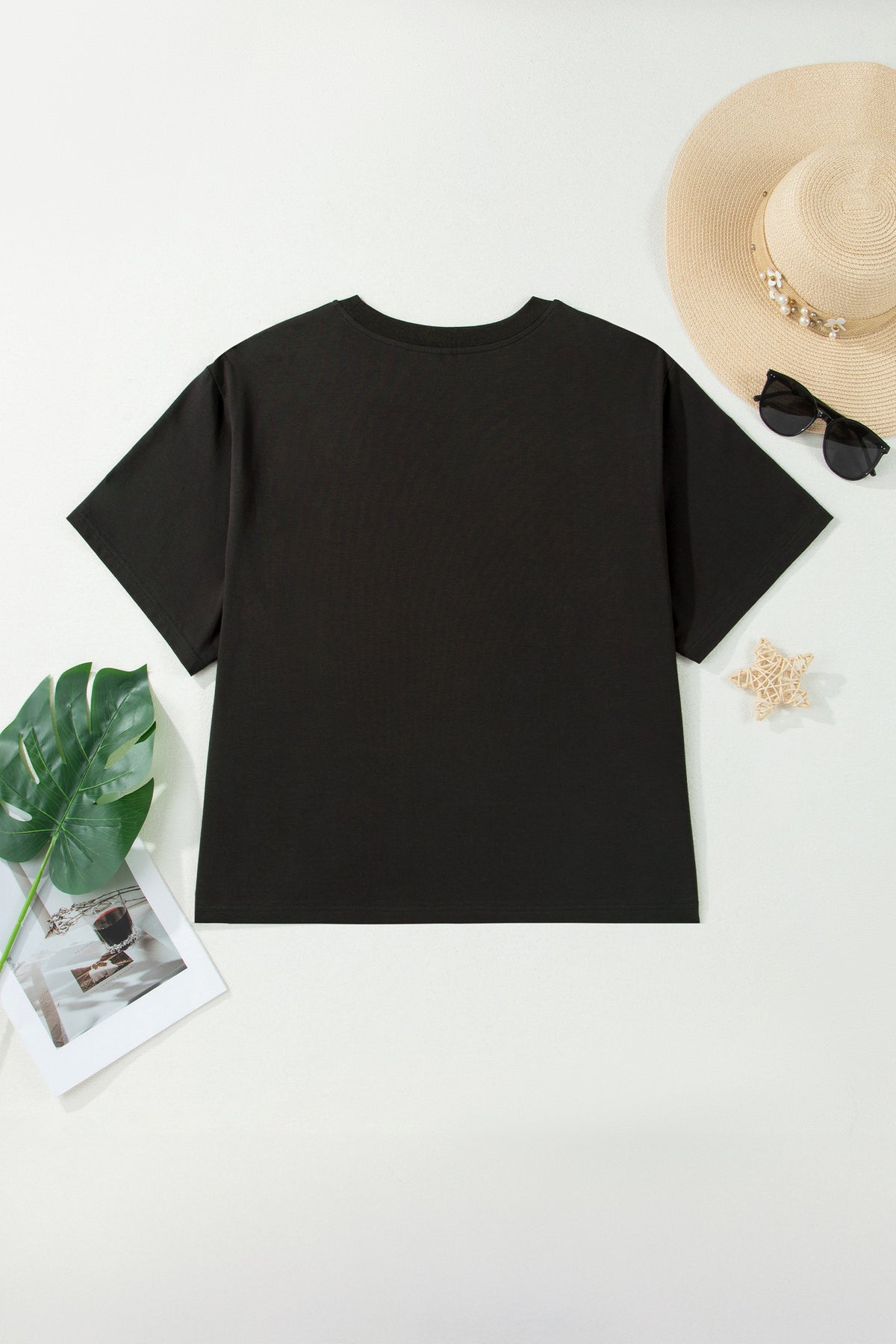 Carbon Grey Plus Size Western Aztec Bull Skull Printed T-Shirt