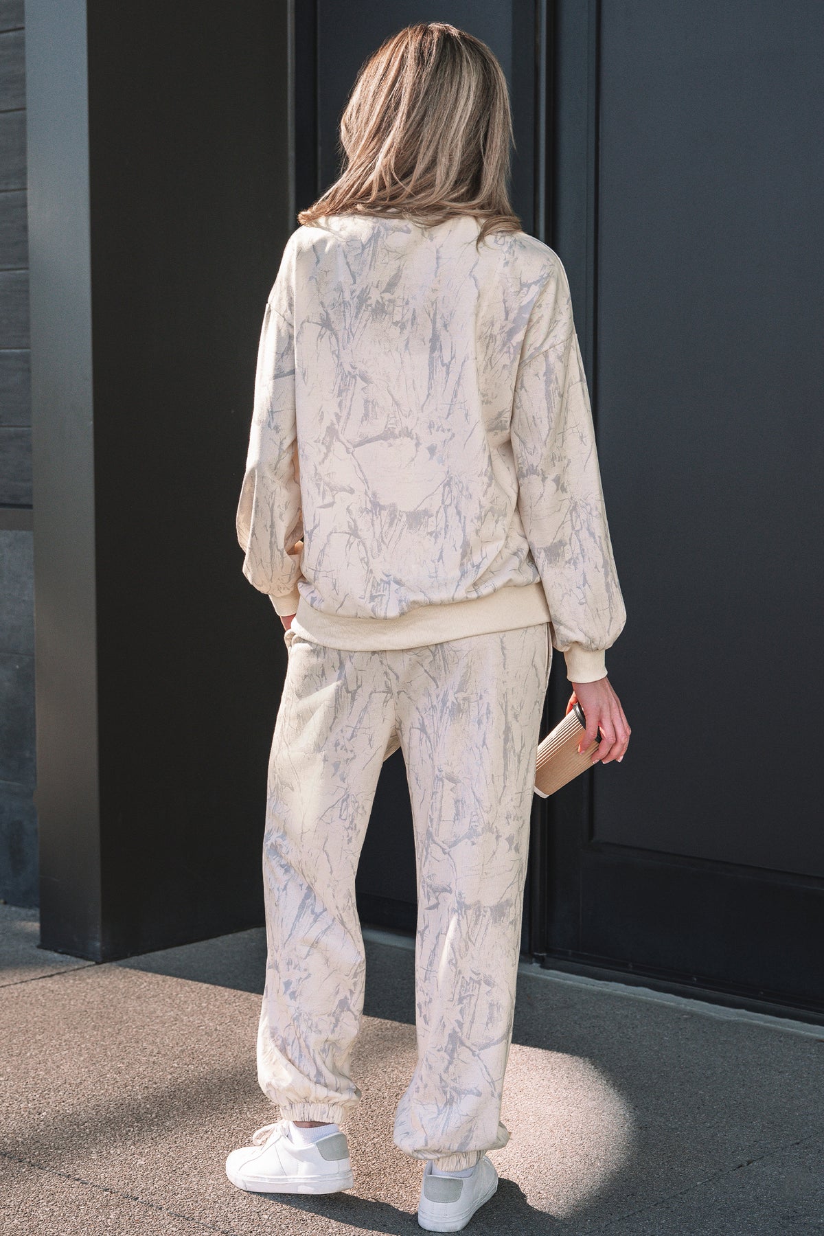 Women's Khaki Camo Print Jogger Pants Set