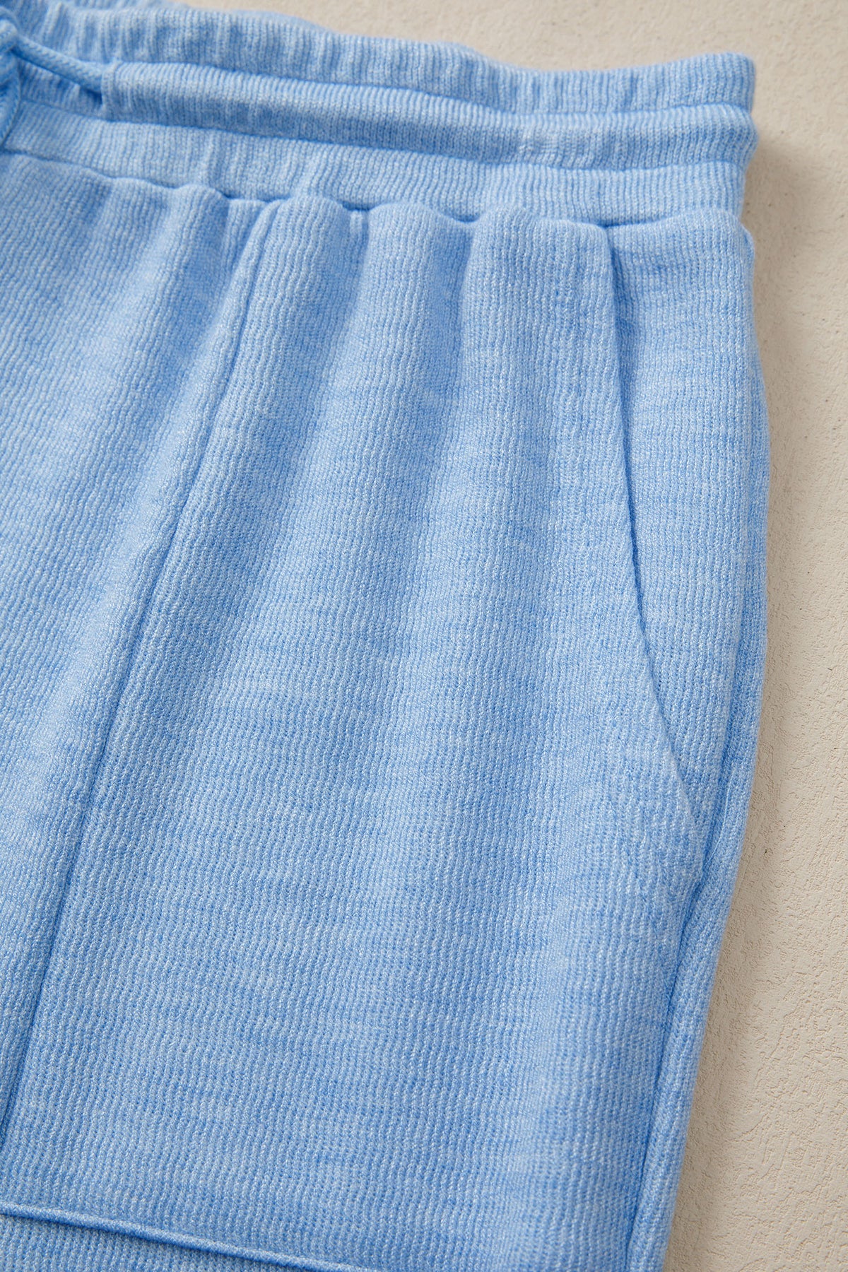Women's Beau Blue Cap Sleeve Matching Top and Jogger Pants Set