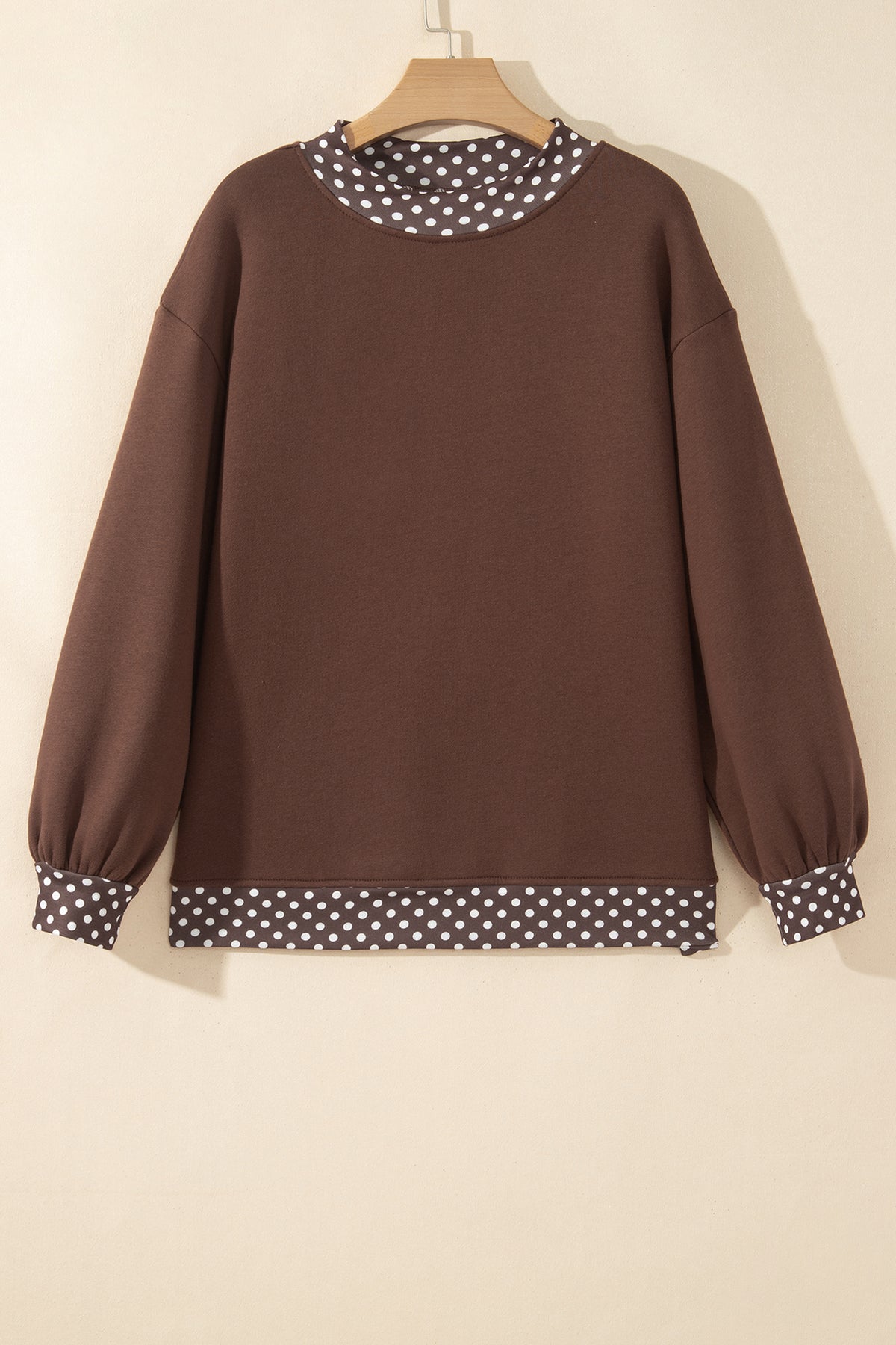 Tillandsia Purple Polka Dot Oversized Sweatshirt
