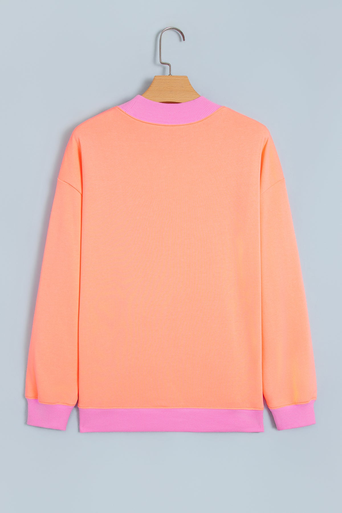 Coffee Polka Dot Colorblock Tunic Sweatshirt