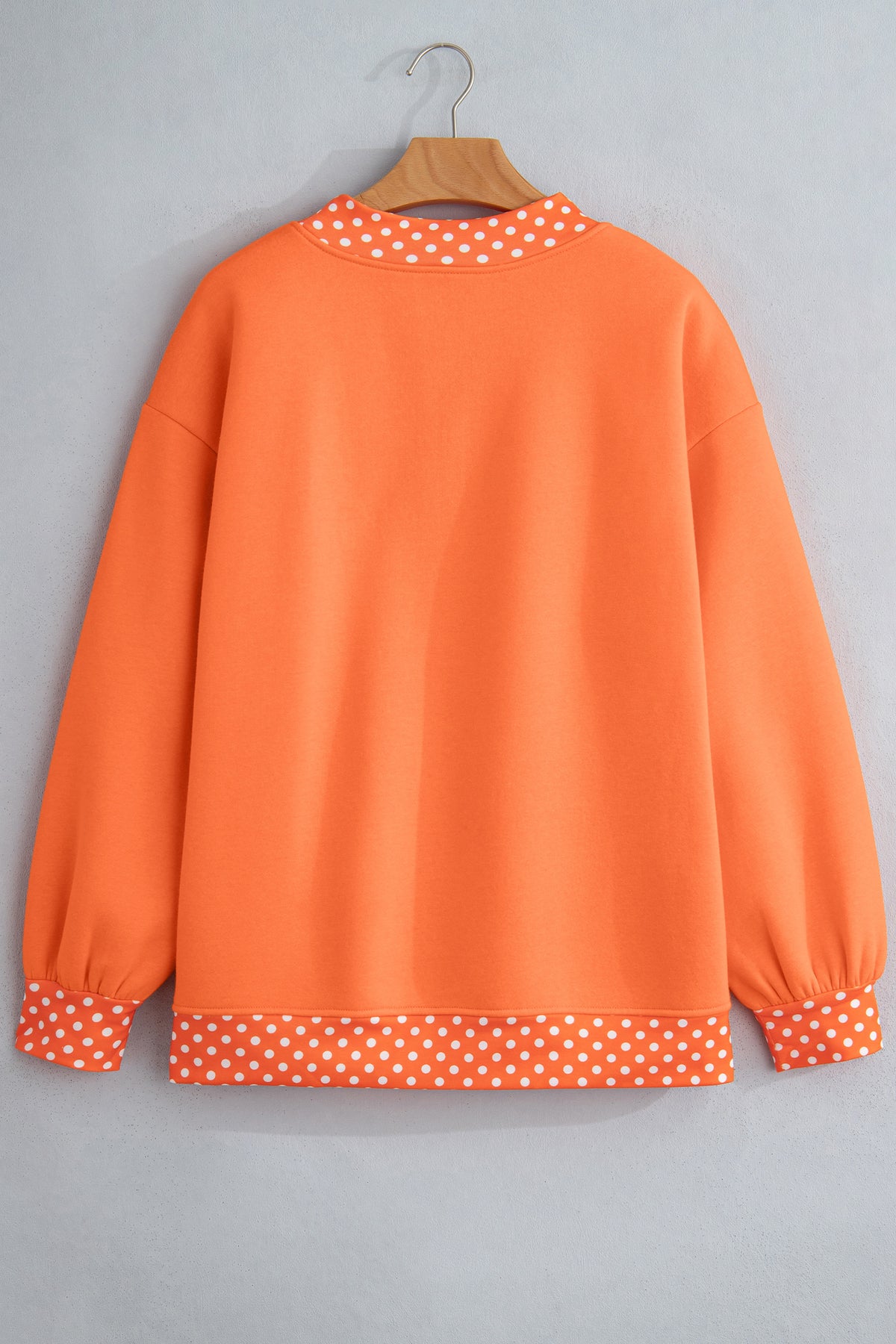 Tillandsia Purple Polka Dot Oversized Sweatshirt