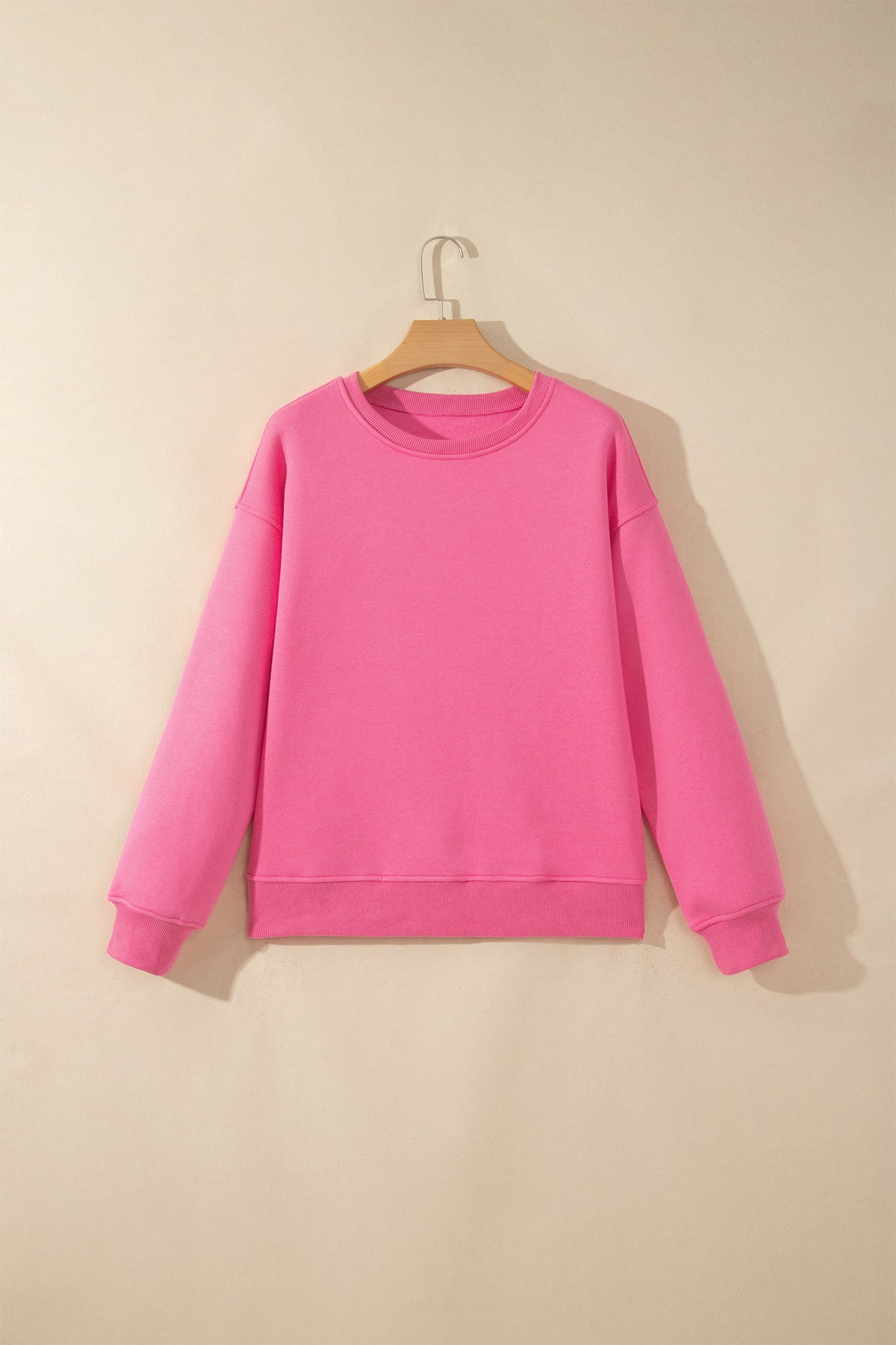 Sachet Pink Slogan Print Round Neck Sweatshirt