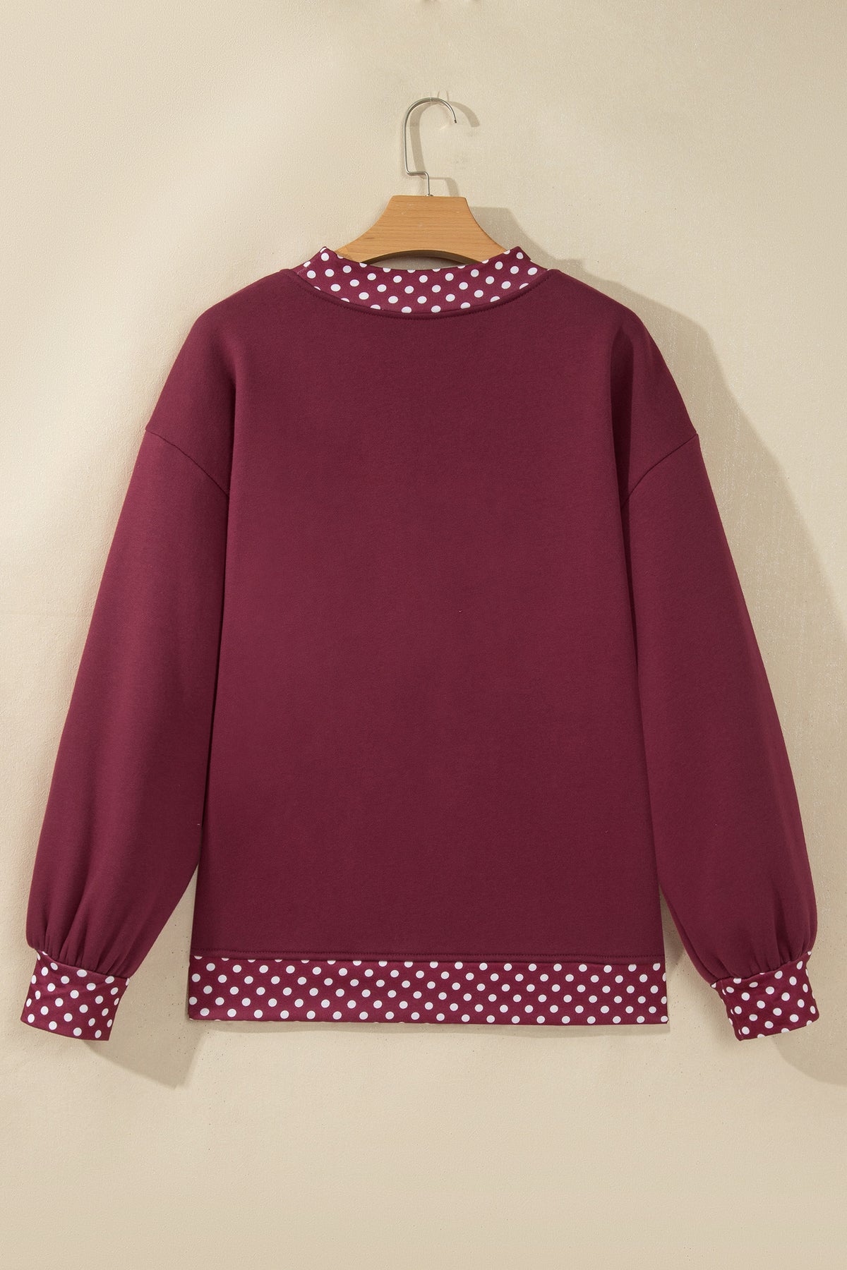 Tillandsia Purple Polka Dot Oversized Sweatshirt