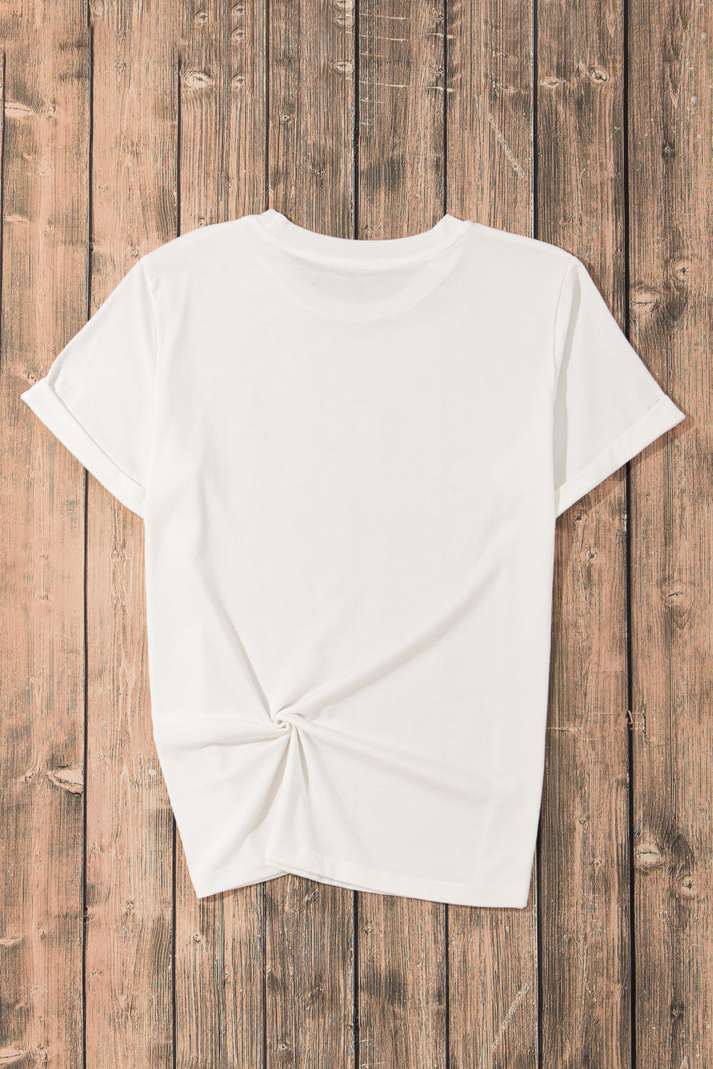 White Sequined Rugby Football Graphic Cotton T-Shirt