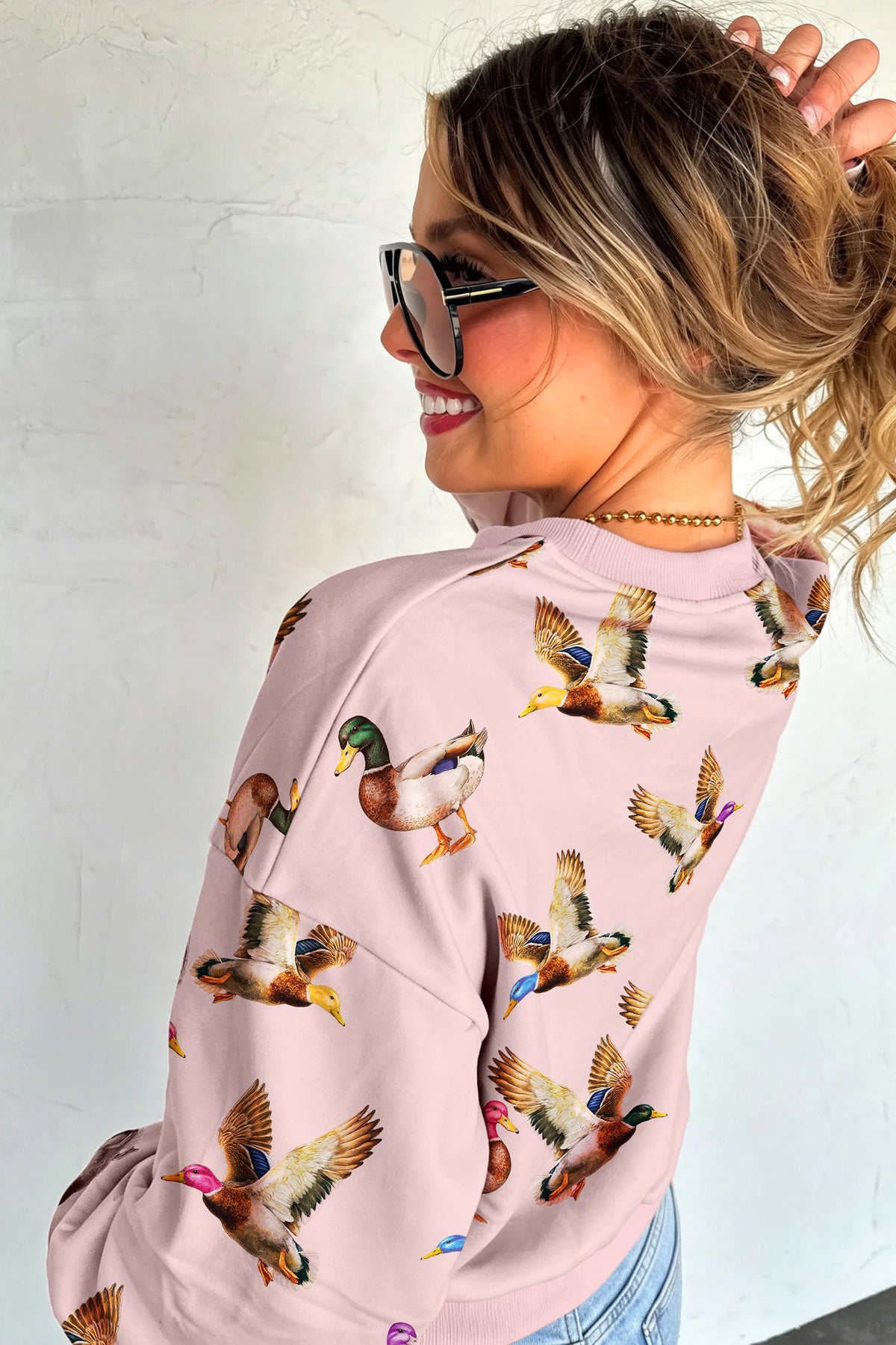 Multicolour Western Print Drop Shoulder Sweatshirt