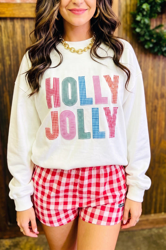 White Christmas Slogan Round Neck Sweatshirt