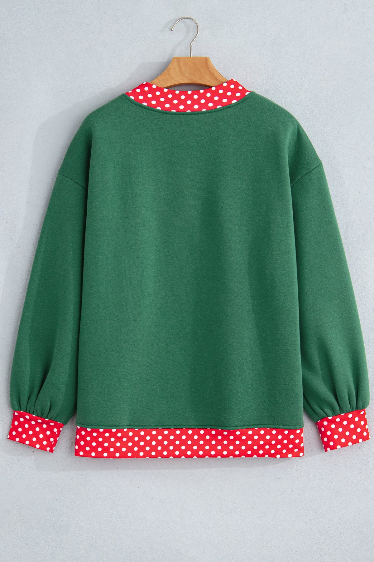 Tillandsia Purple Polka Dot Oversized Sweatshirt