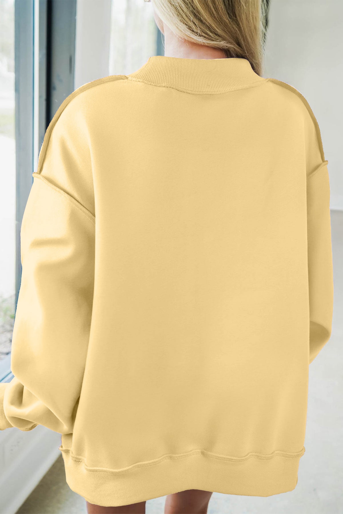 Meadow Mist Green JESUS Letter Patch Graphic Sweatshirt