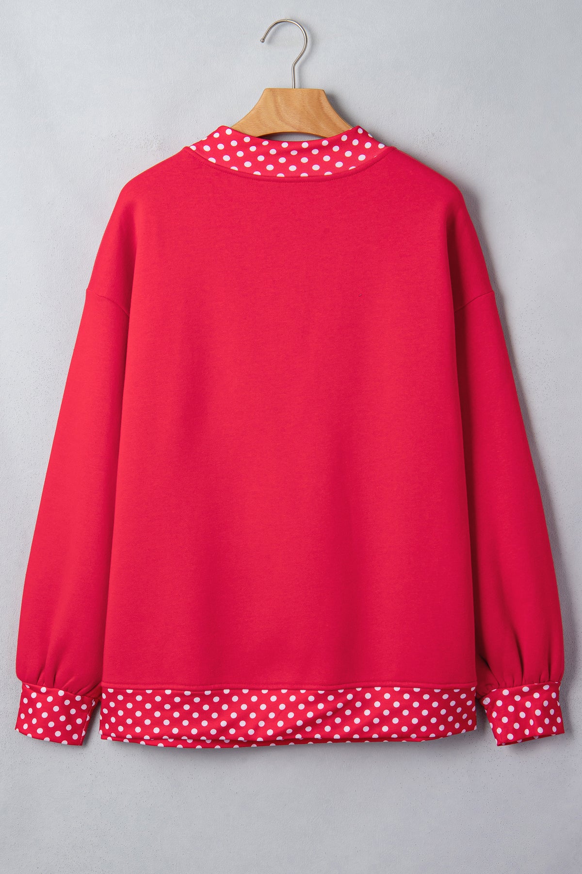 Tillandsia Purple Polka Dot Oversized Sweatshirt