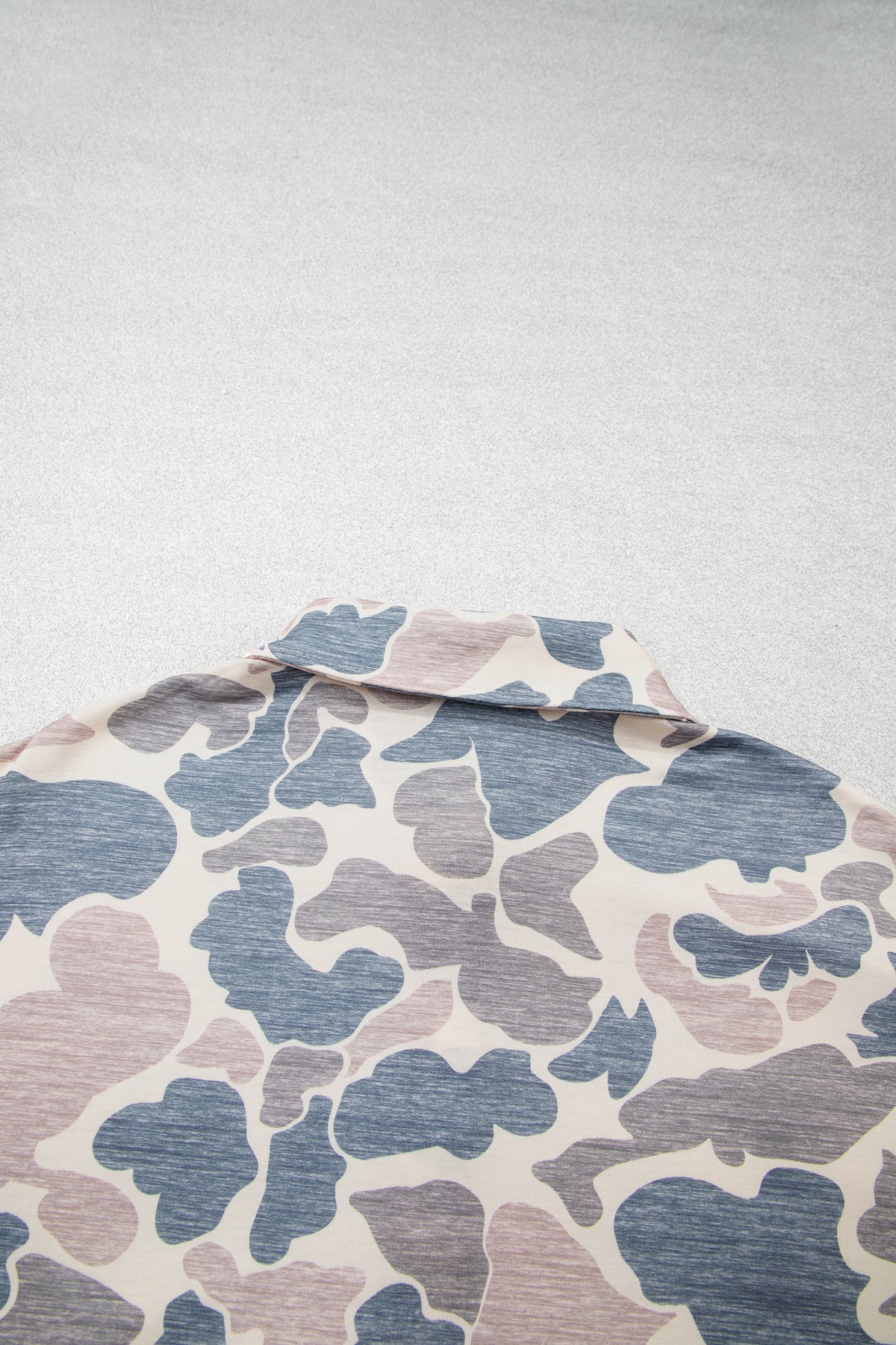 Multicolour Camouflage Collar Pullover Sweatshirt