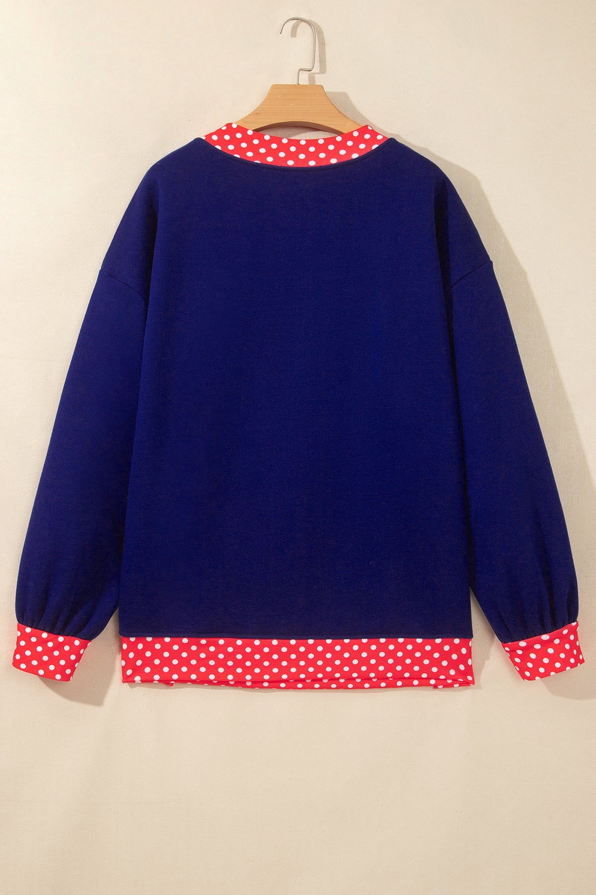 Tillandsia Purple Polka Dot Oversized Sweatshirt