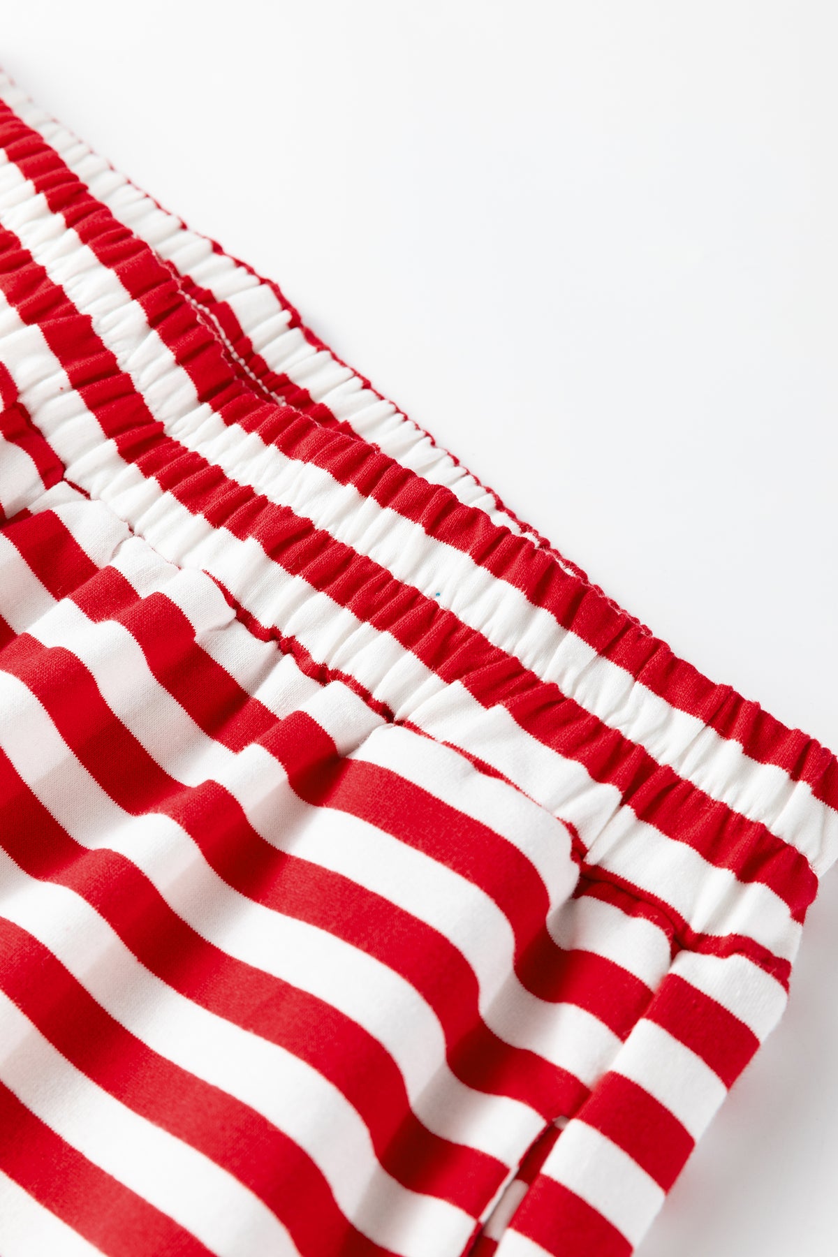 Red Stripe Drop Shoulder Long Sleeve Top Lounge Pants Set